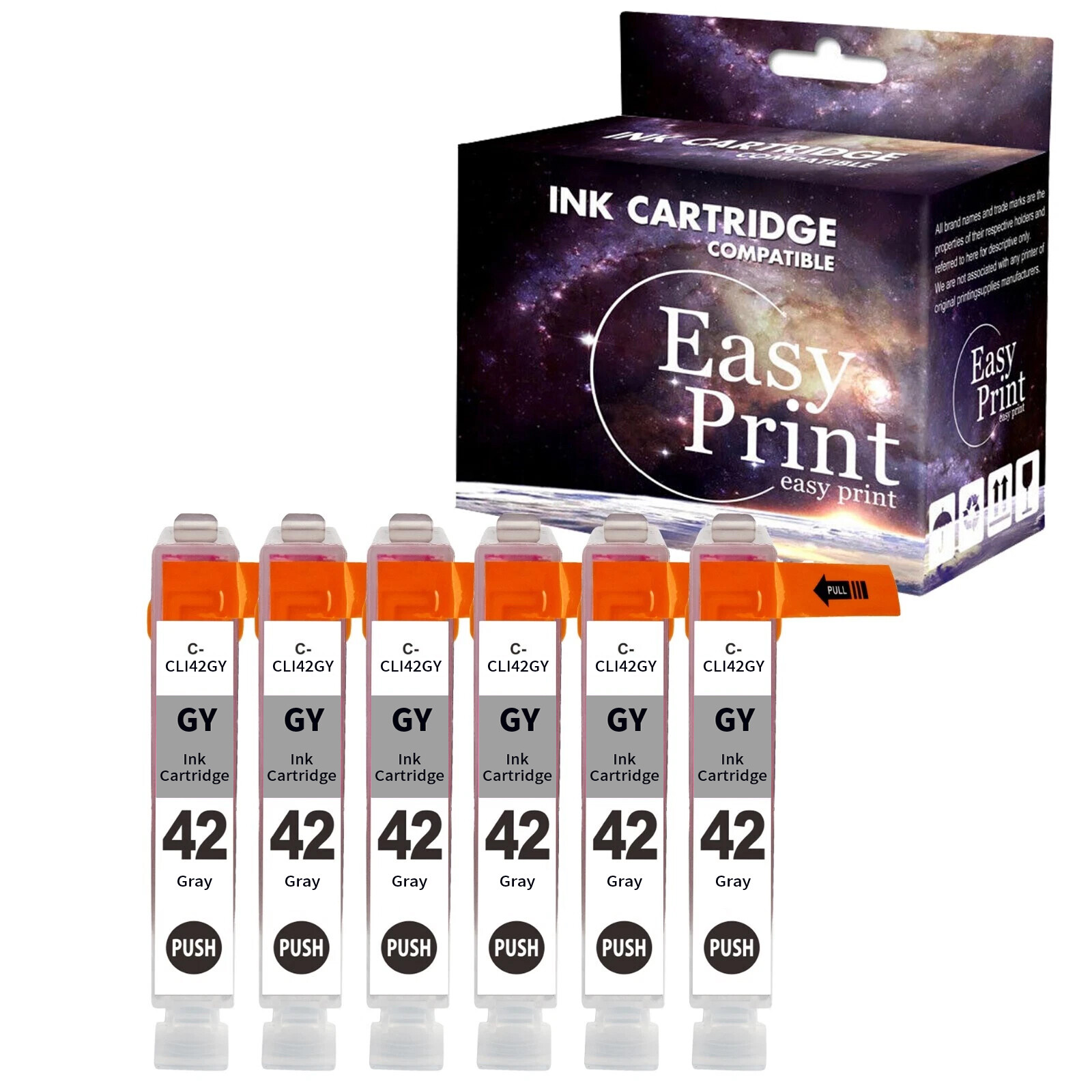 6PK CLI42 CLI 42 CLI-42 Gray Ink Cartridge for Pro100S Pro100 Printer