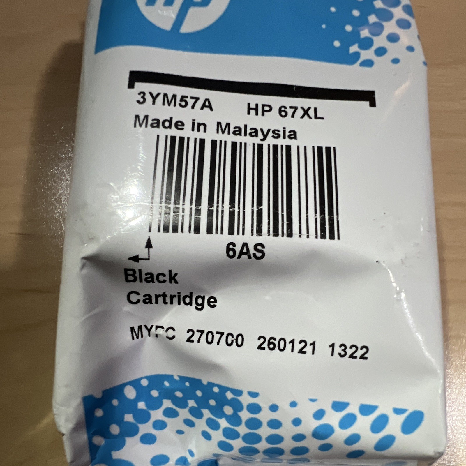 New OEM HP 67XL Black Ink Cartridge High Yield 3YM57A Genuine Original No Box