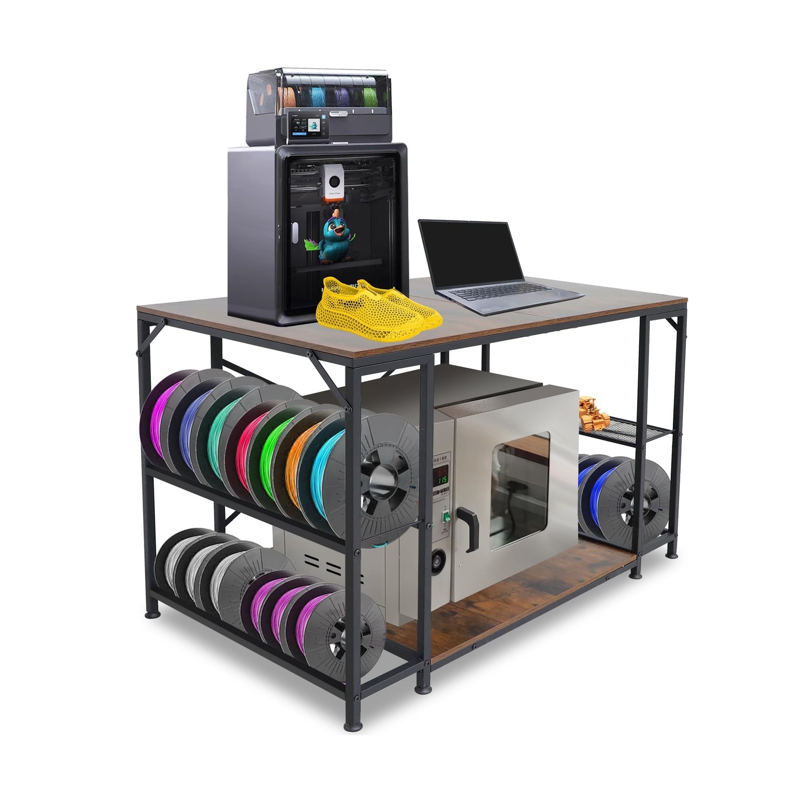Upgraded 3D Printer Stand, Large 3D Printer Filament Storage Rack for Home Of
