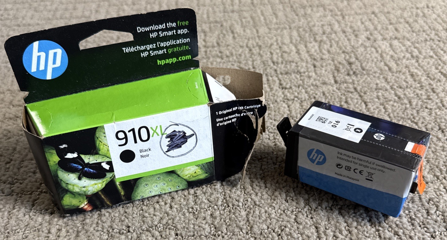 Genuine – HP – 3YL65AN – 910XL High Yield Black Ink Cartridge – NEW – June 2024
