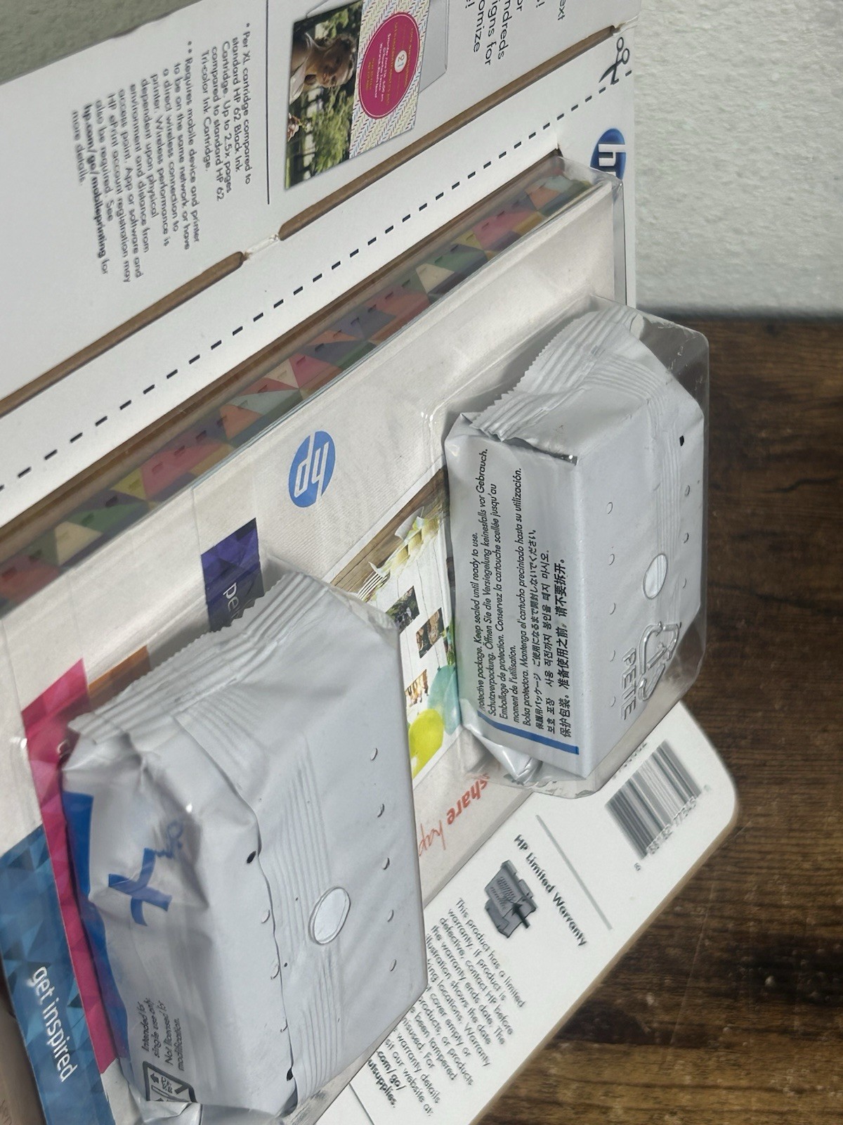 HP 62XL Black & Color Ink Set + Paper – Genuine Retail Box