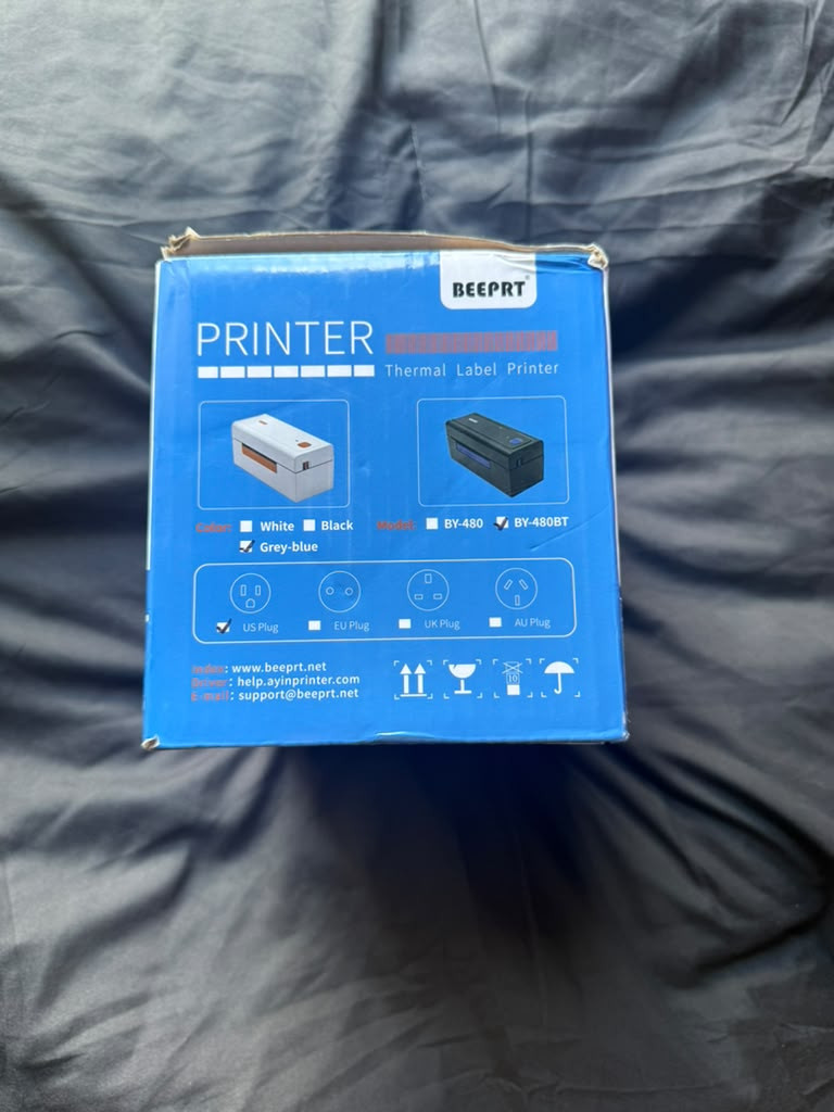 Beeprt BY-480BT Thermal Label Printer Bluetooth USB 203dpi 4×6 Shipping Labels