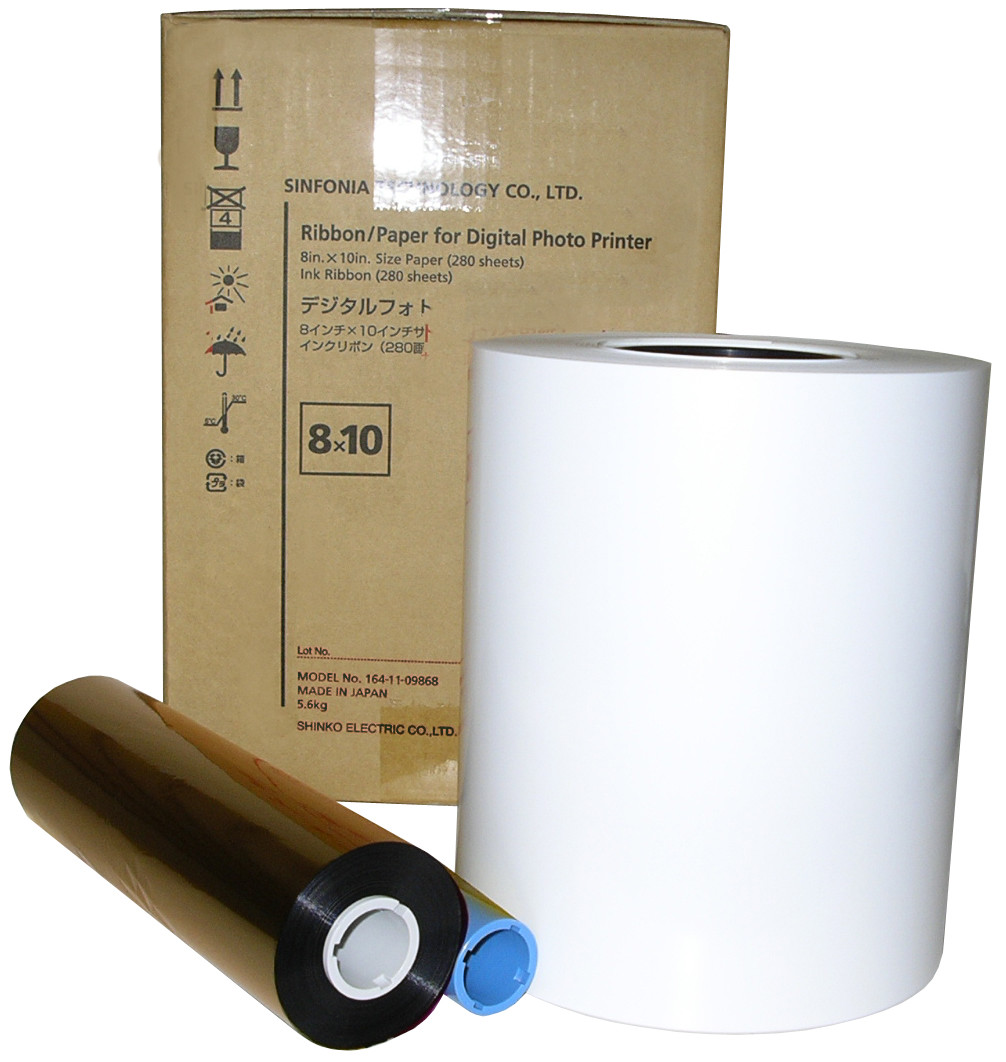 Shinko / Sinfonia CHC-S1245 8×10″ Print Kit , 1 roll of paper & ribbon per box