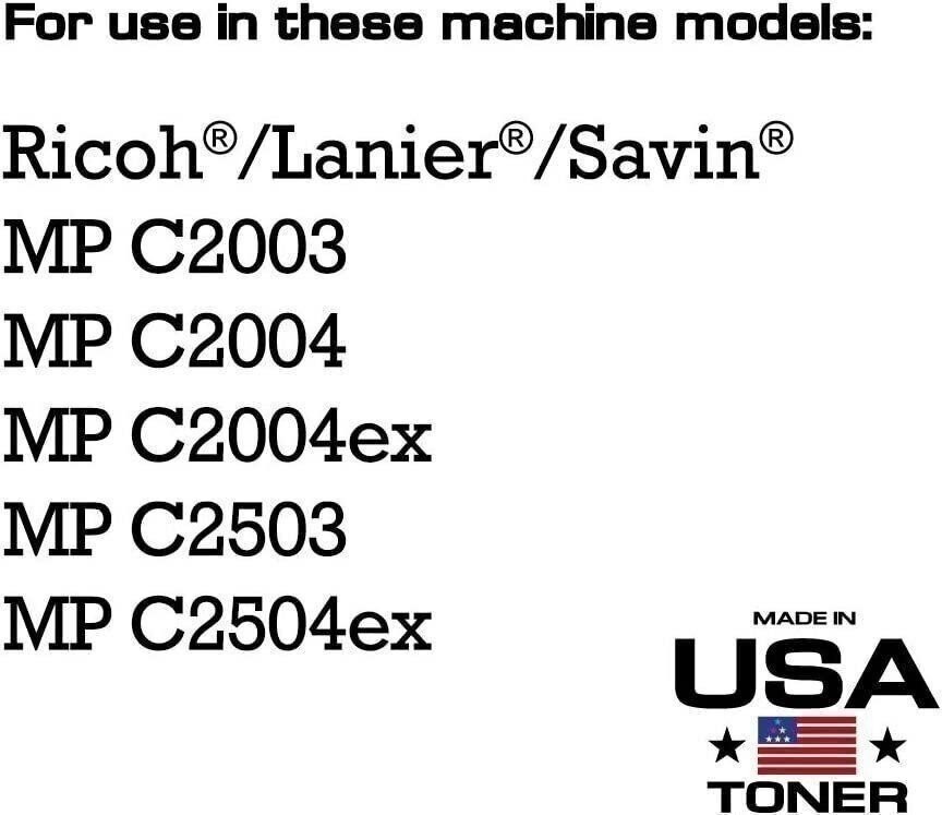 TONER for Ricoh MP C2003 MP C2503 MP C2004 MPC2504 (CMYK, 4 Pack)