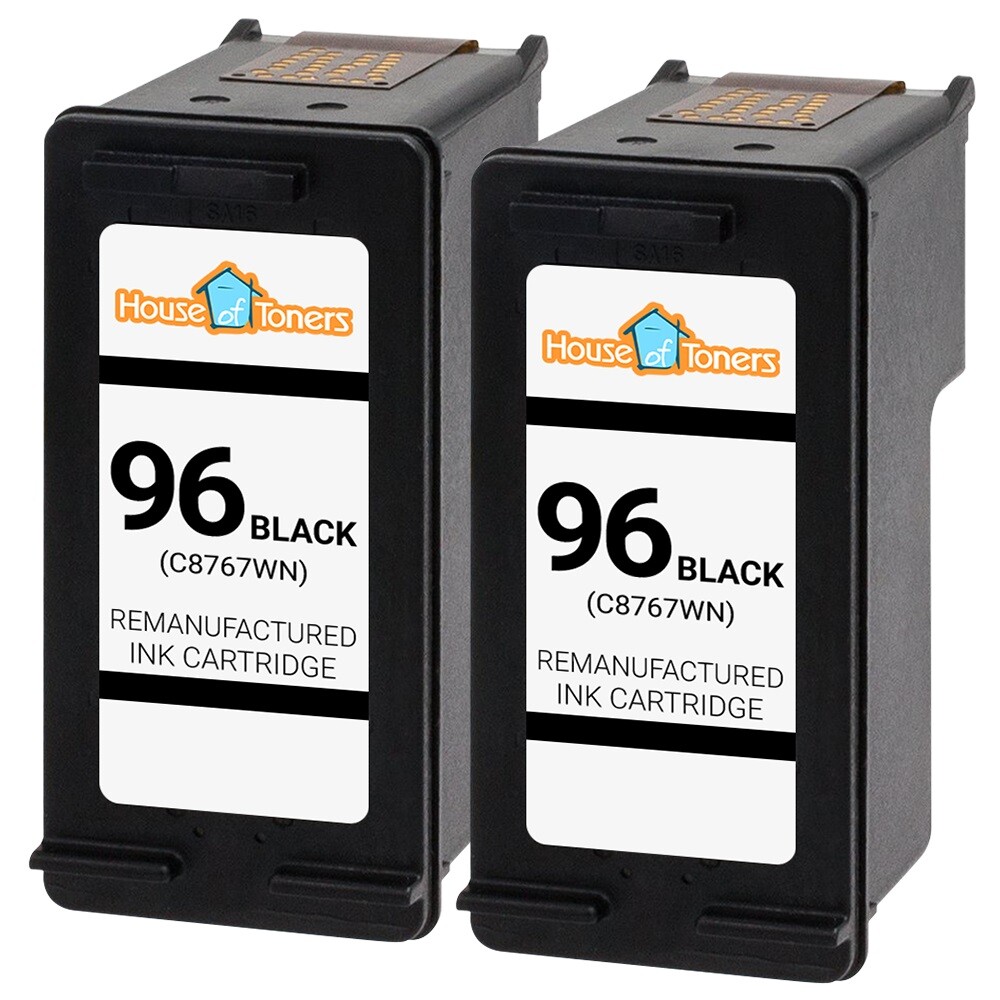 2PK #96 Black C8767WN Ink Cartridges for HP Deskjet 5740 5743 5940
