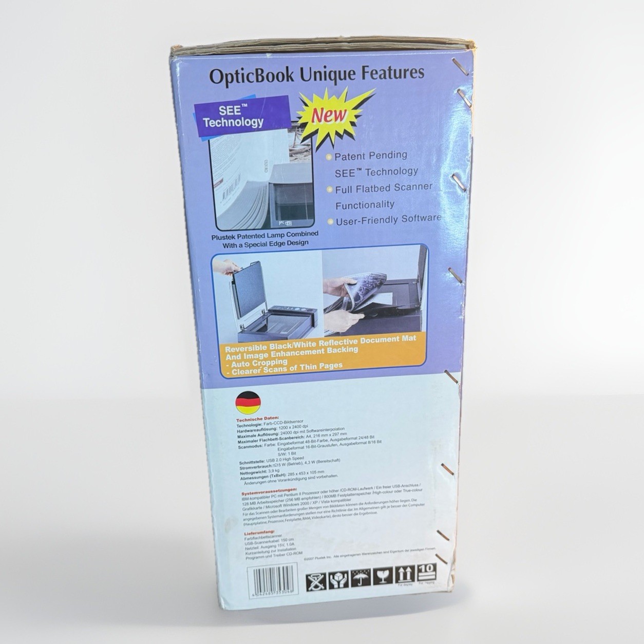 Plustek OpticBook 3600 Plus Flatbed Scanner BRAND NEW NEVER USED RARE QUALITY