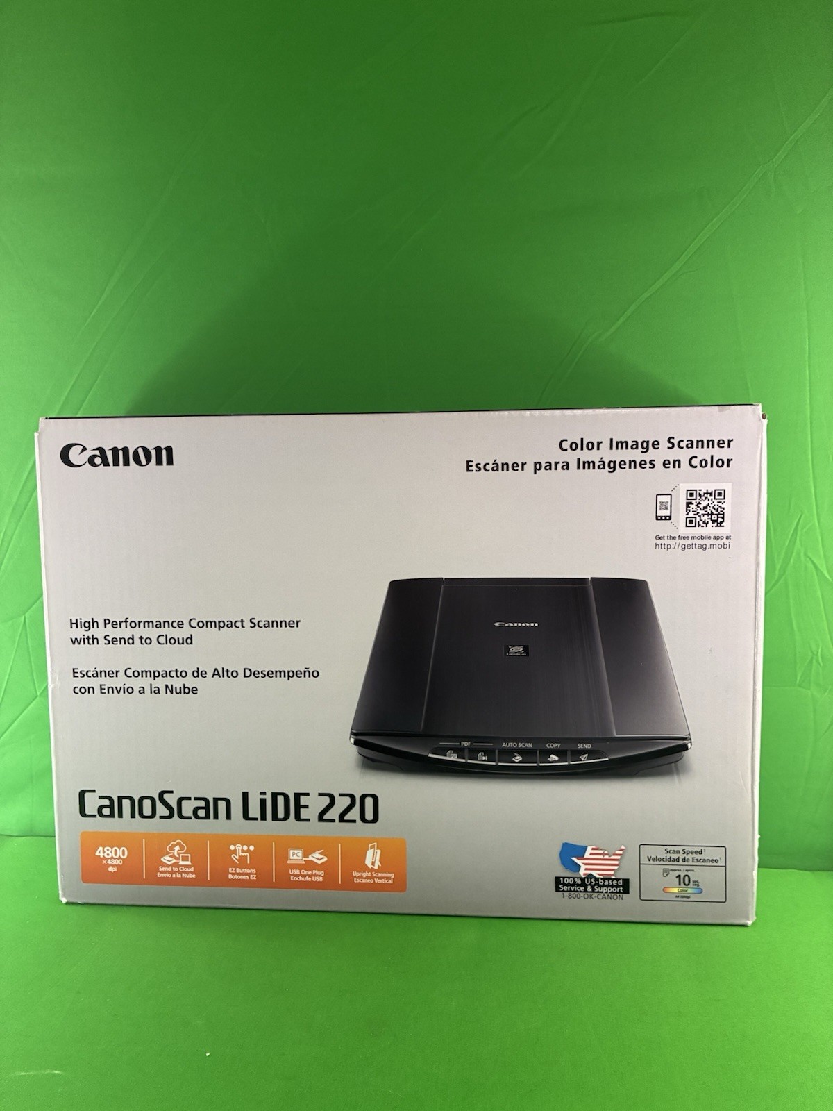 CANON CanoScan LiDE 220 Color Image Scanner 4800 x 4800 DPI USB W/Send to Cloud