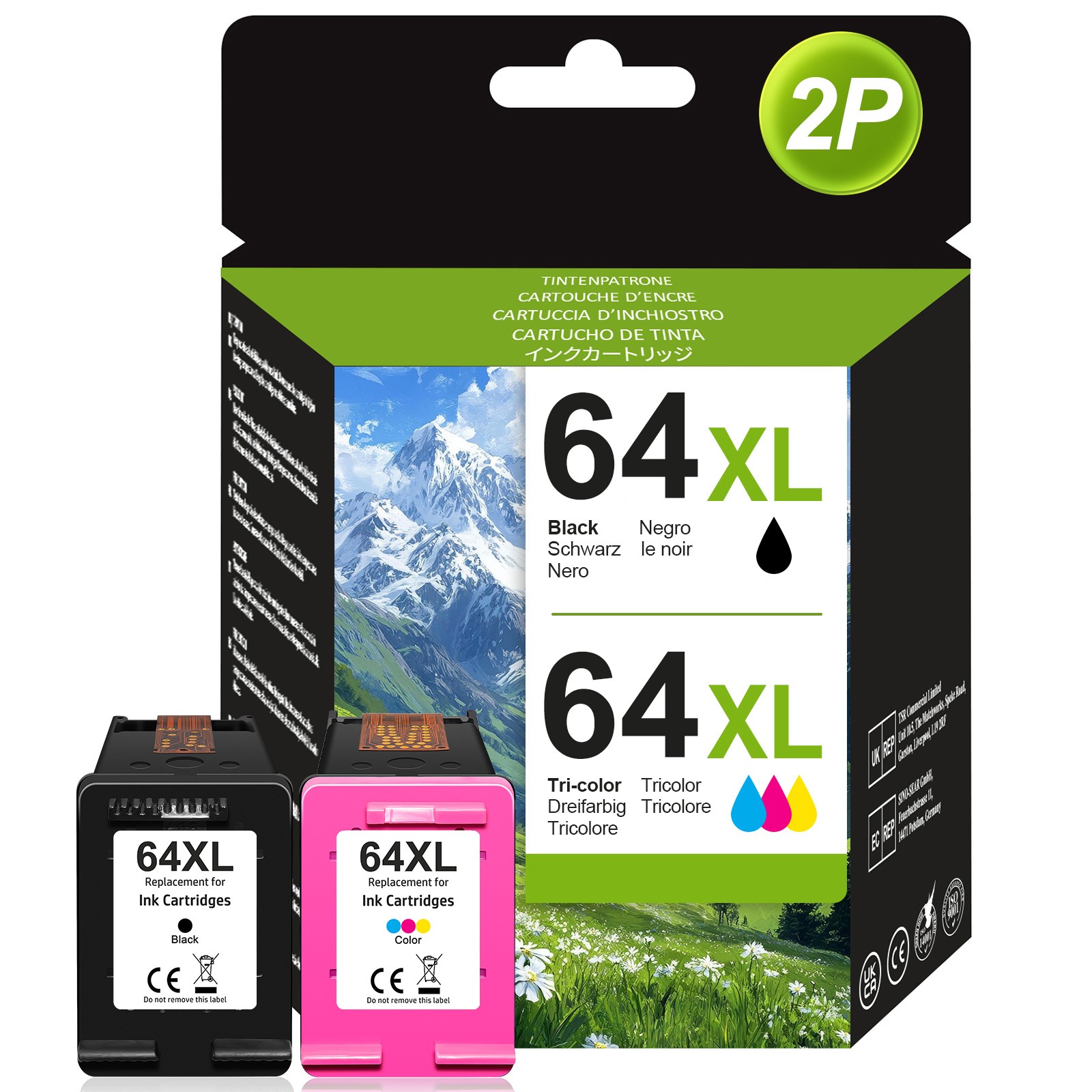 64XL Ink Cartridges for HP 64 Envy photo 7855 7155 7858 6255 7800 7164 6255 Lot