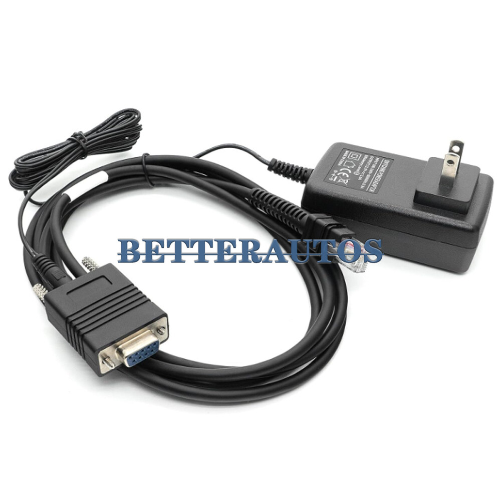 RS232 Serial Cable with 12V Power Supply For Zebra LI3678 DS3678 6.5FT(2M) 9Pin