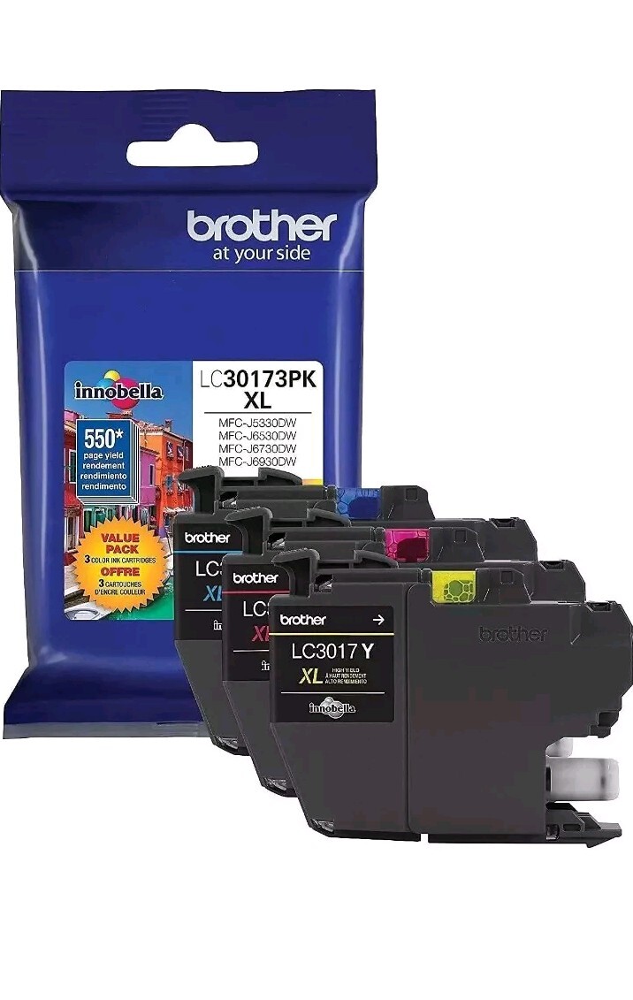 Printer LC30173PK High Yield XL 3 Pack Ink Cartridges- 1 Ea: Cyan/Magenta/Yellow