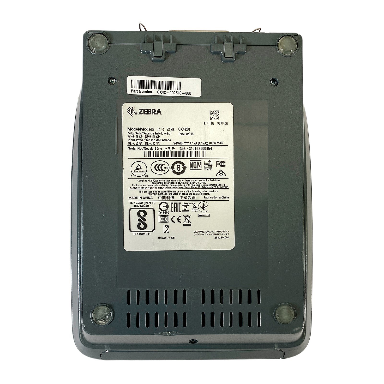Zebra GX420T Thermal Transfer Barcode Label Printer USB Serial 1 YR WARRANTY