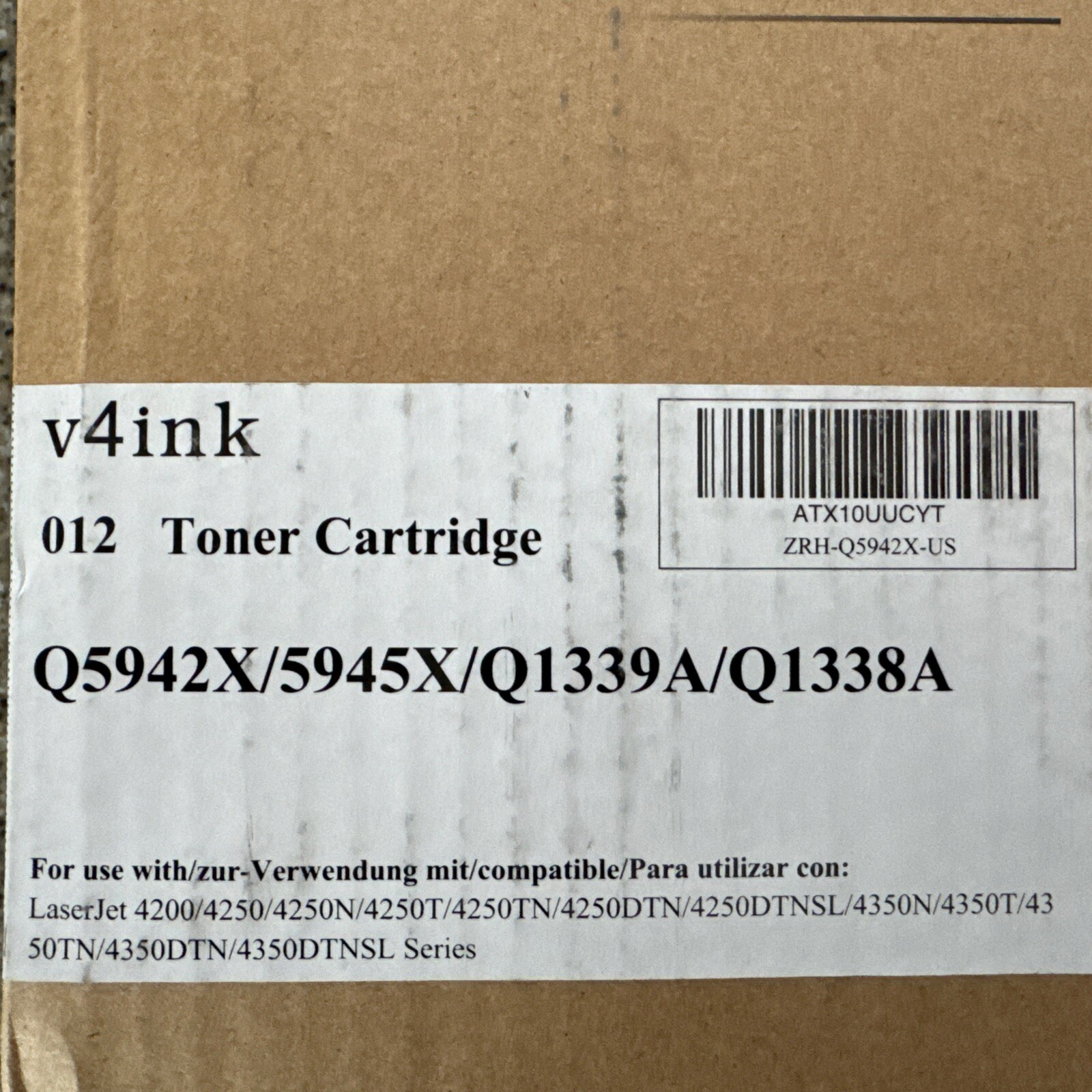 RT Q1338A 38A Q5942X 42X Renewable Toner Cartridge 1PK ForHP LaserJet Printer