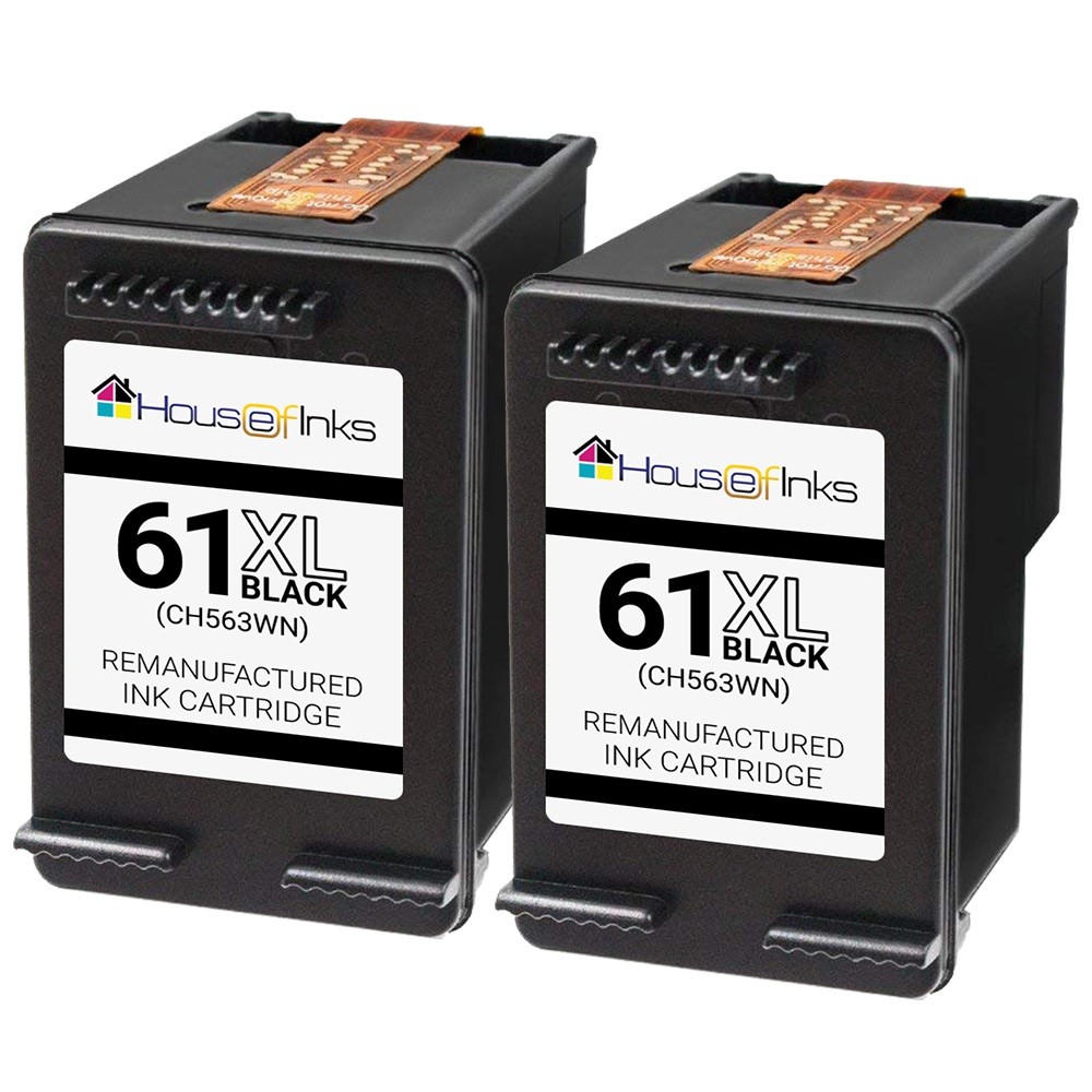 2PK HP61 XL 2-Black Ink Cartridges 3056A 3510 3516 3512 4500 5530