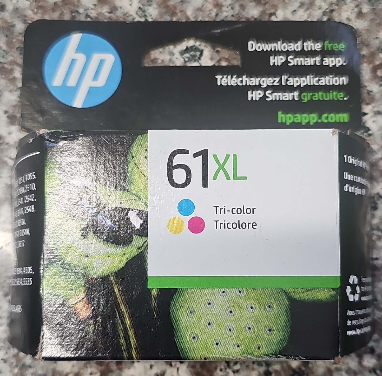 HP 61XL Genuine/Original Tri-Color Inkjet Ink Cartridge, For HP Printers