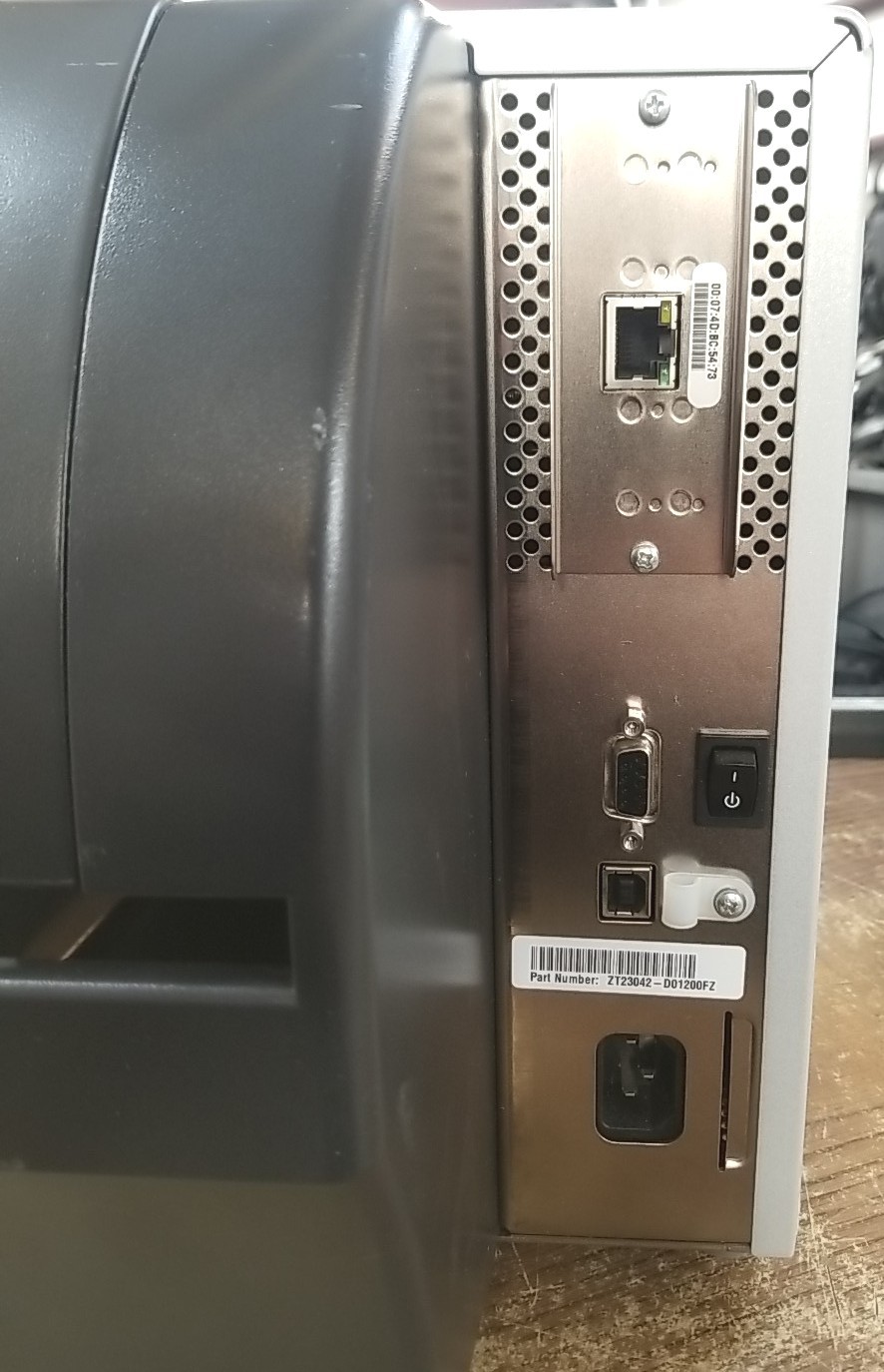 Zebra ZT230 Direct Thermal Label Printer USB Ethernet P/N ZT23042-D01200FZ