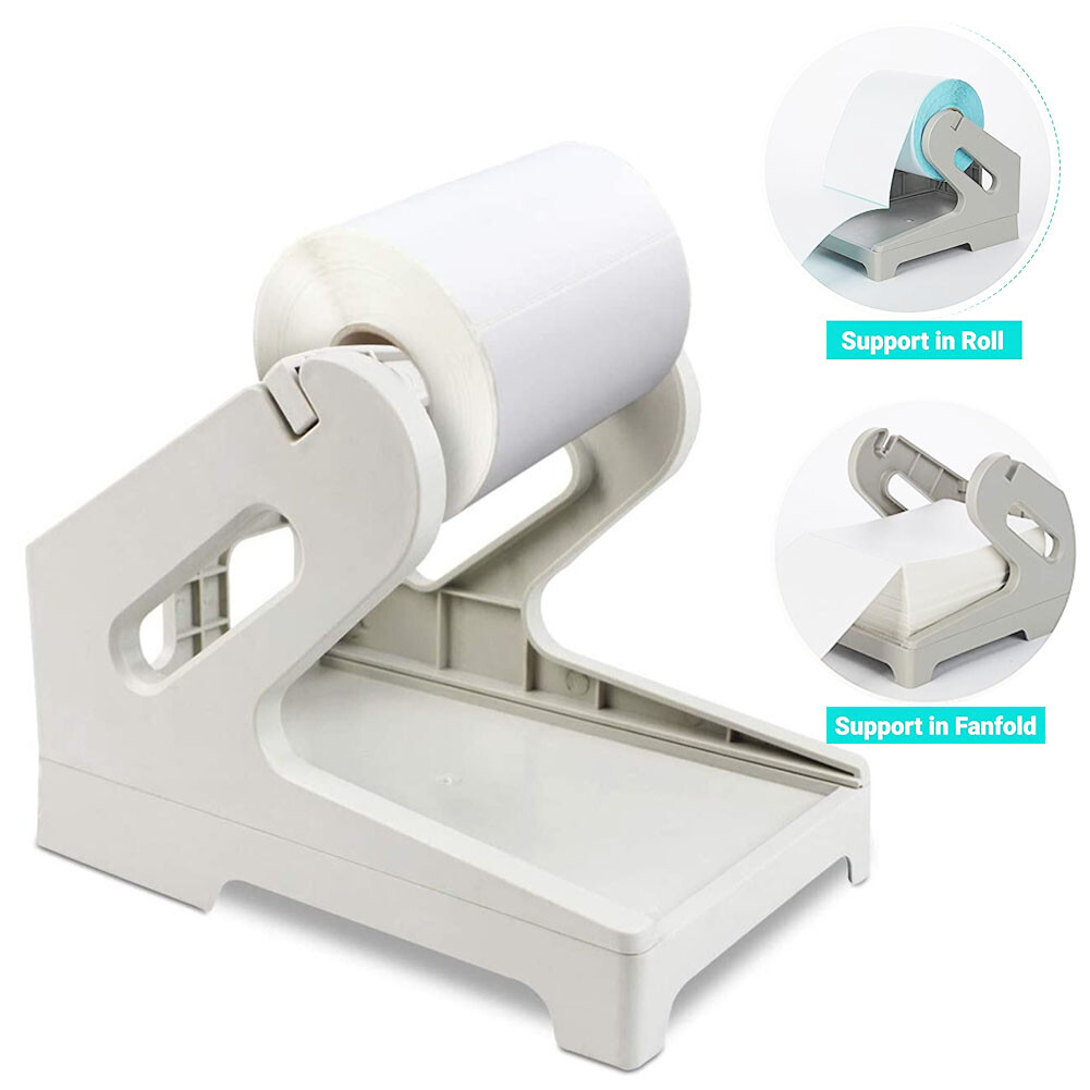 Thermal Label Printer Holder for Rolls&Fanfold Label For Dymo Zebra Rollo Beeprt