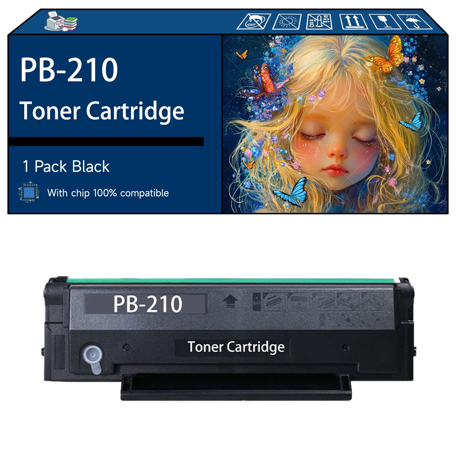 PB-210 Toner Cartridge for Pantum P2500W P2502W M6500NW M6550NW etc. Printers