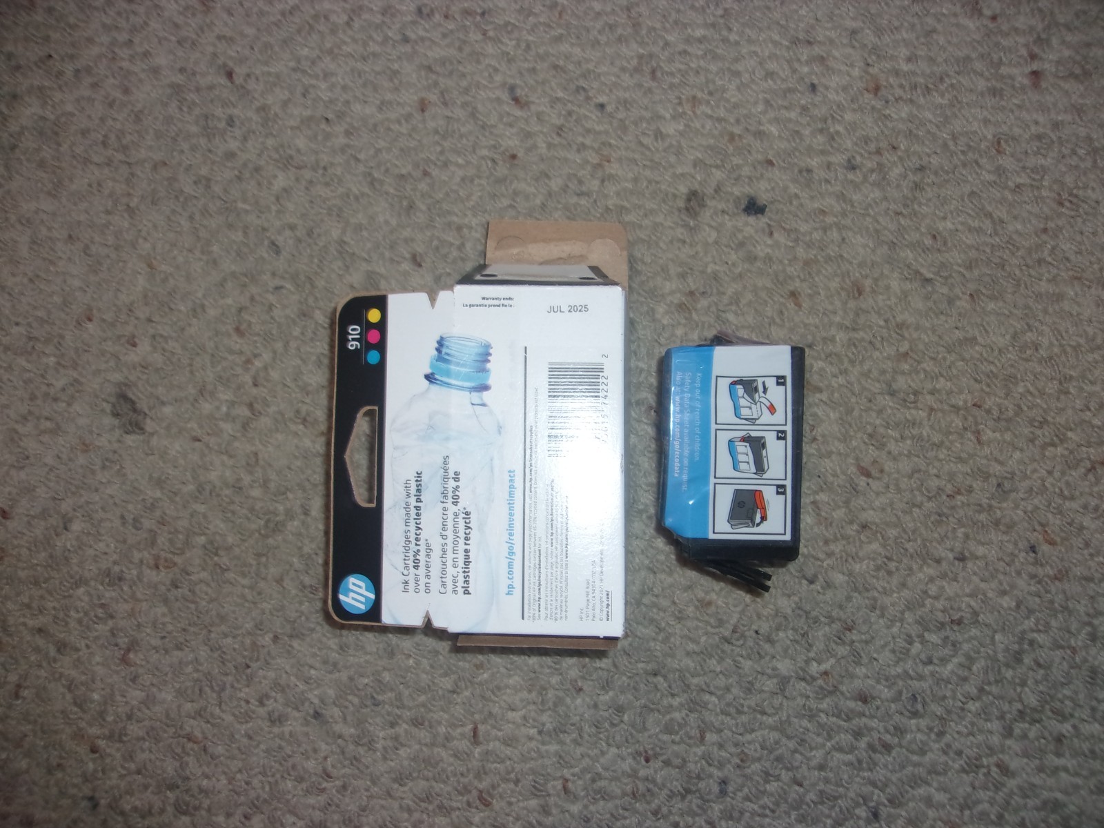 HP 910XL BLACK INK CARTRIDGE SEALED EXP. 11/26