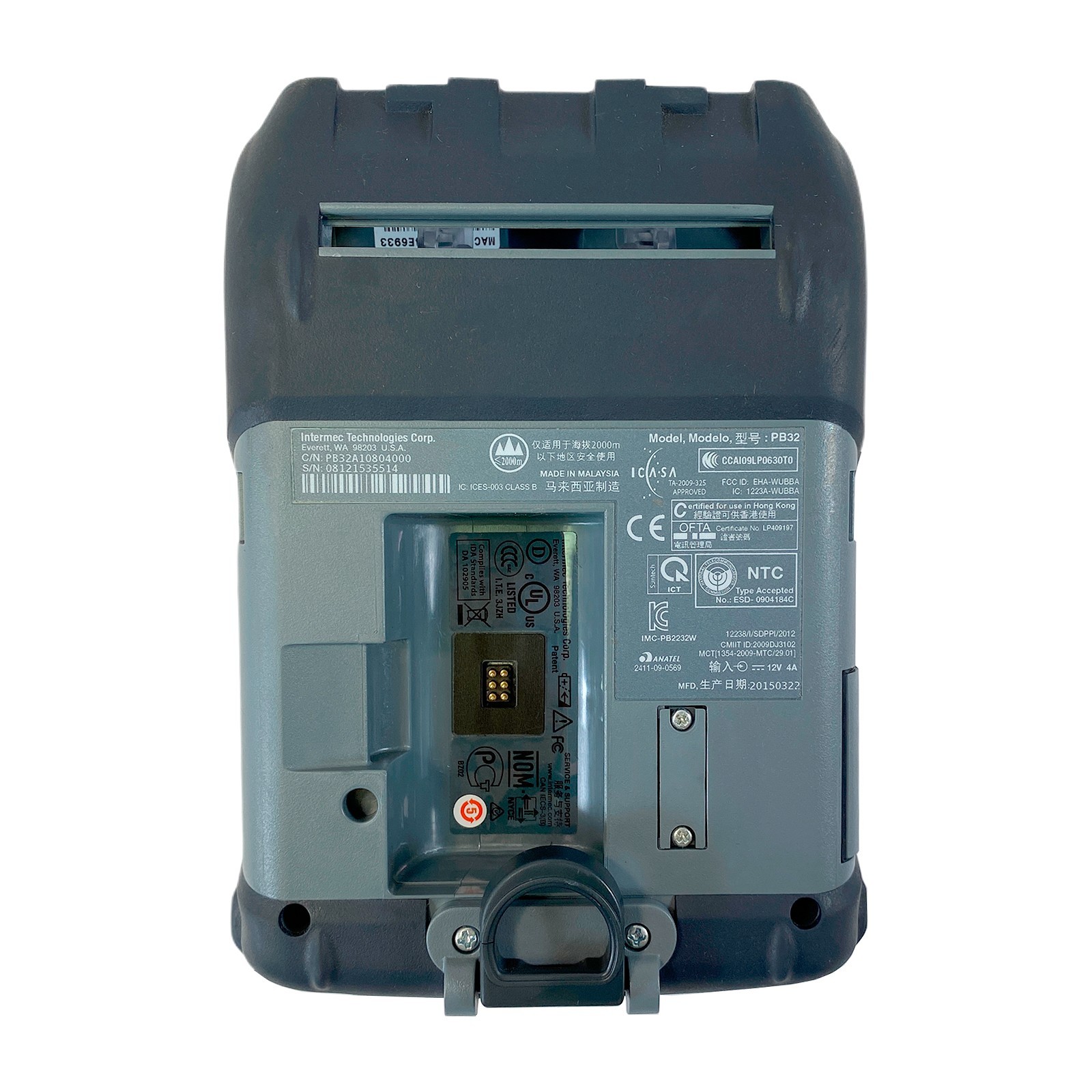 LOT OF 5 Intermec PB32 Thermal Barcode Printer WLAN USB No Adapter No Battery