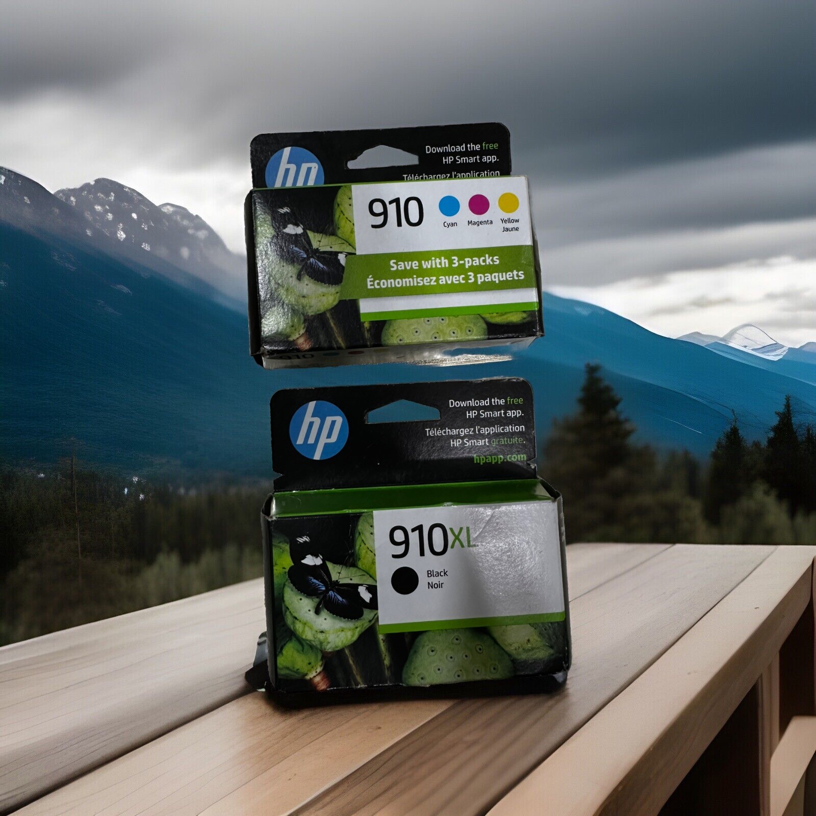 HP 910 3-pack Cyan/Magenta/Yellow Original Ink Cartridges, Hp 910XL Black