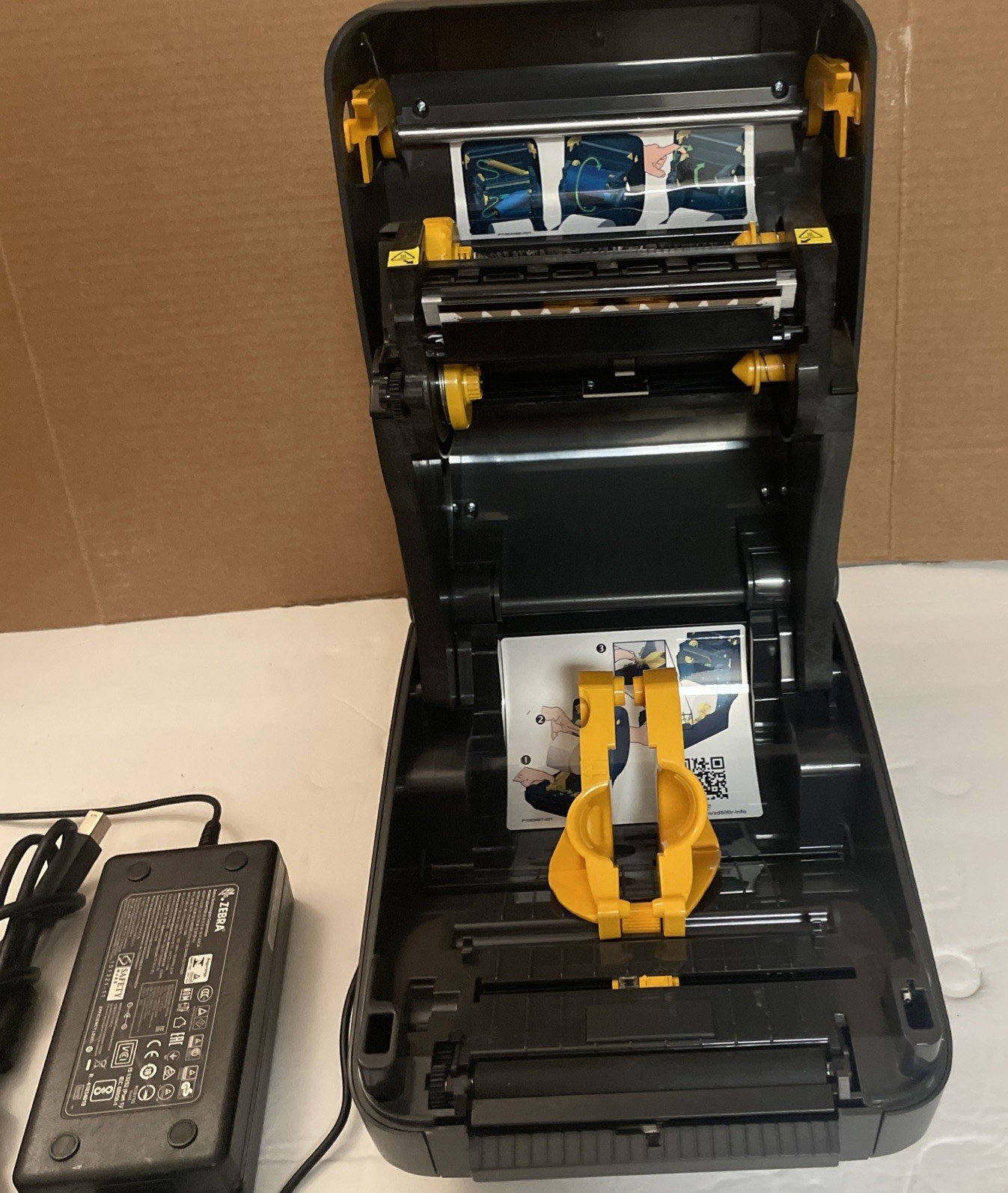 Zebra ZD500R ZD50043-T112R1G6 RFID Thermal Barcode Label Printer w/ Adapter/ USB