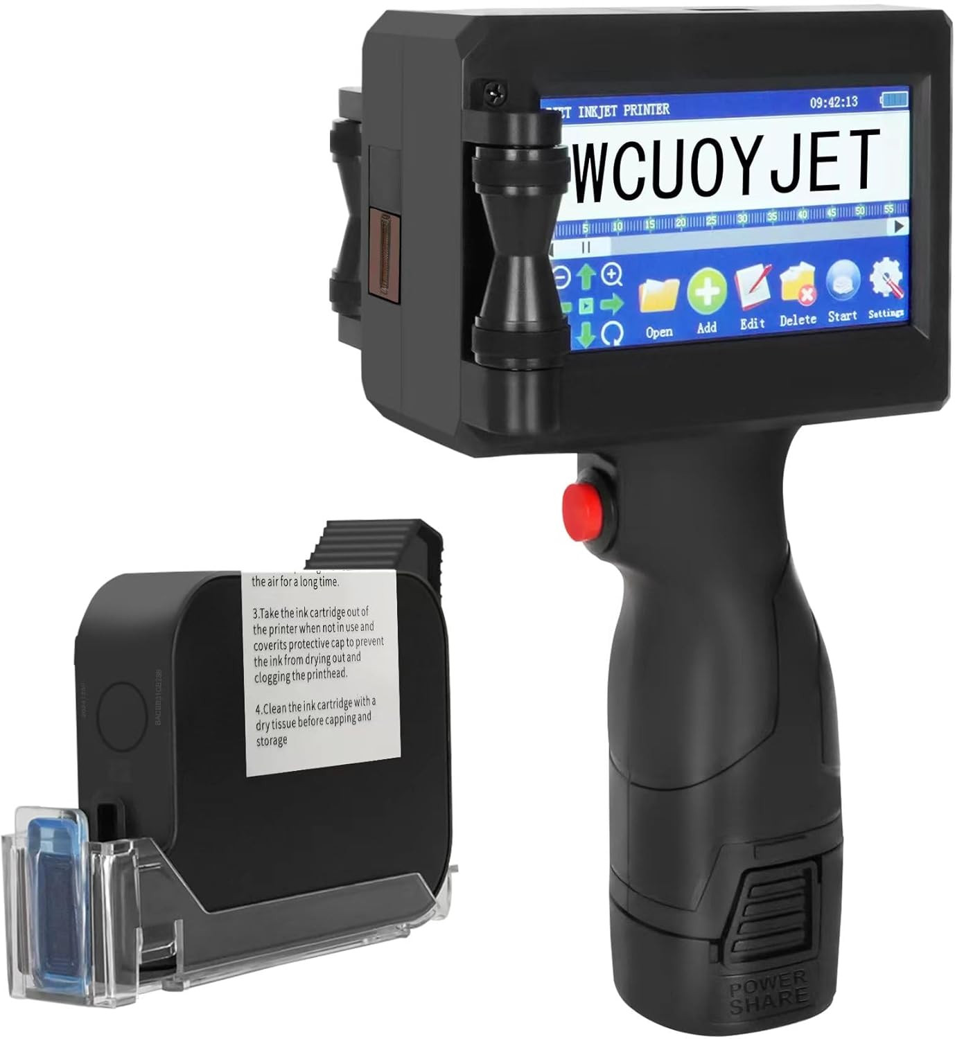H760 Handheld Inkjet Printer, Printing Height 0.08-0.5 Inch Portable Handheld Pr