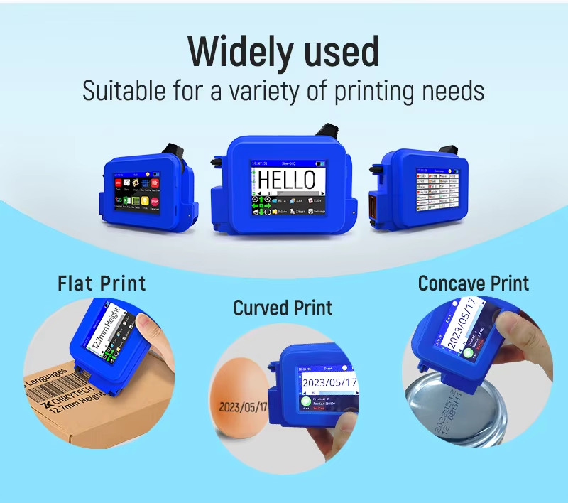 PRINT PEAK Mini PrintPeak Handheld Inkjet Printer – Perfect for Curved Surfaces