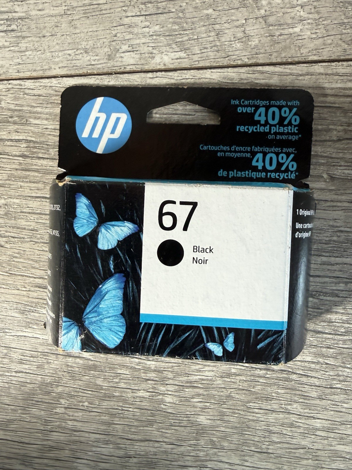 New Genuine HP 67 Black Ink Cartridge in Retail Box EXP 03/2023