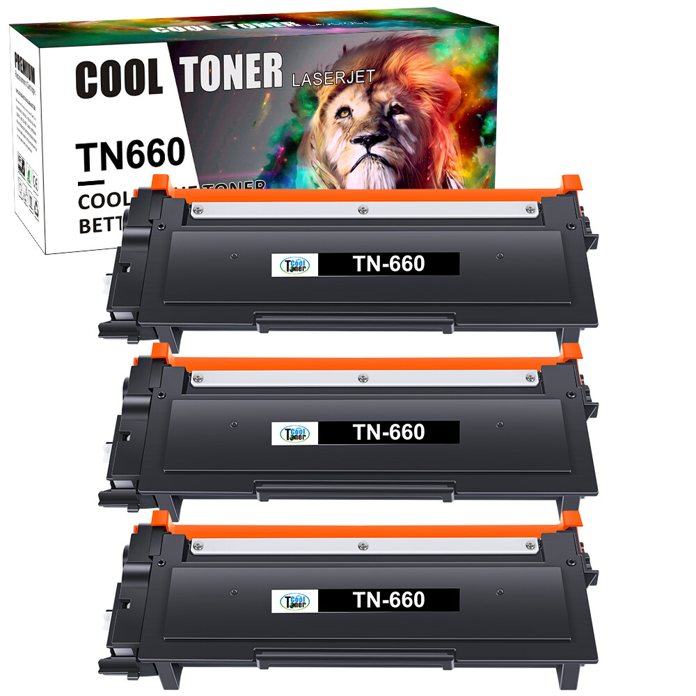 3x TN630 TN-660 Black Toner Compatible With Brother TN630 DCP-L2500D MFC-L2700DW