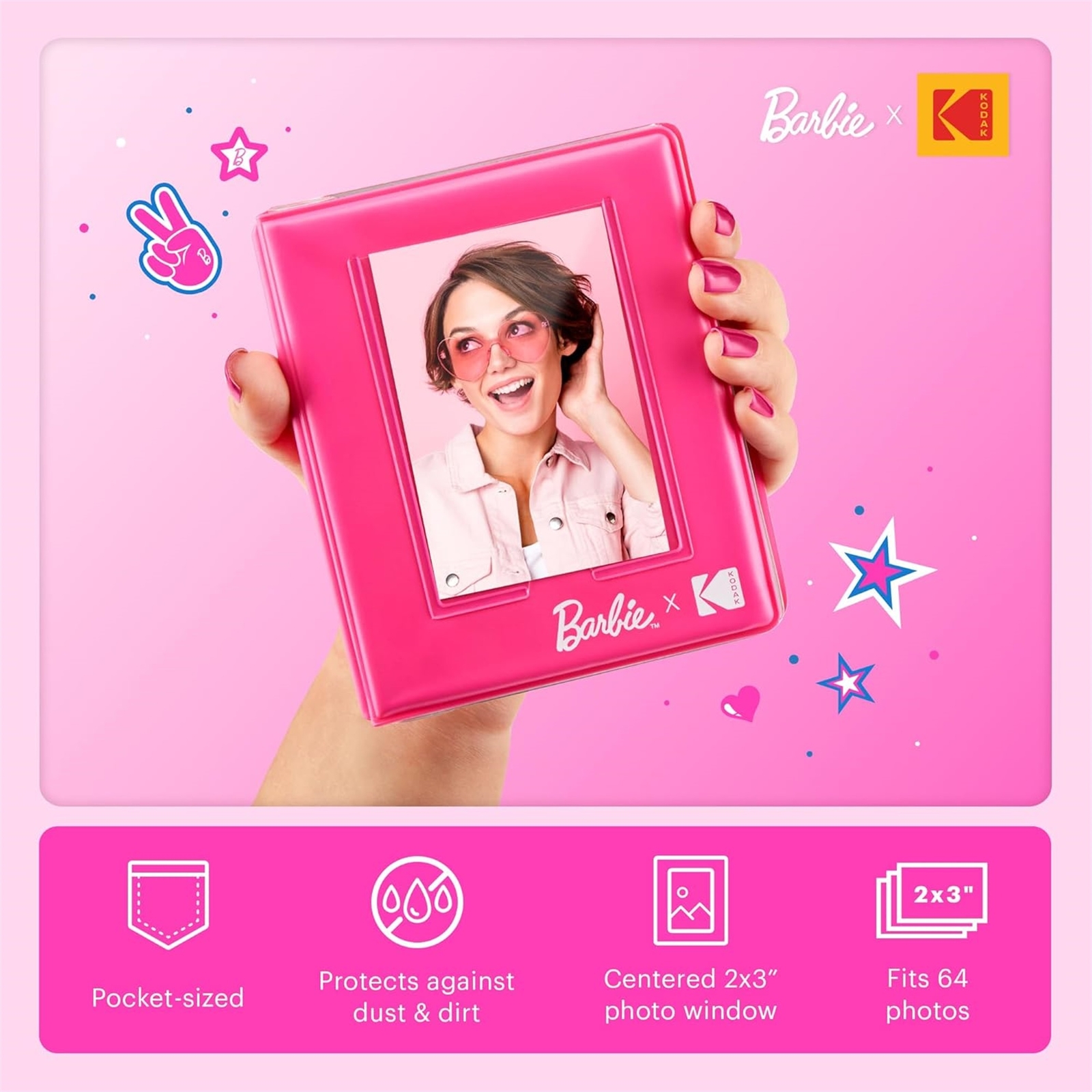 Kodak x Barbie Step Slim Wireless Instant Portable Photo Mobile Printer – Bundle