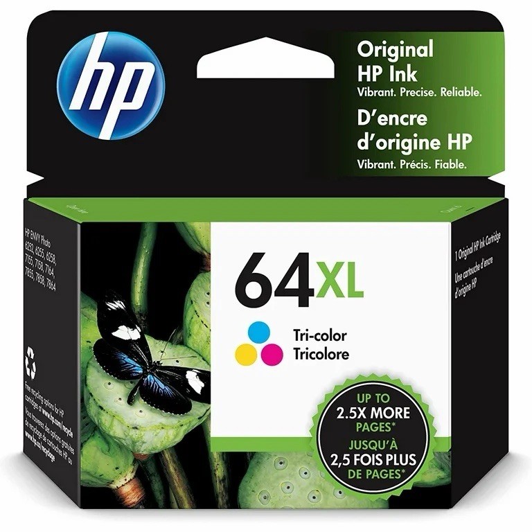 Genuine HP 64XL High Yield Ink Cartridge Tri Color (N9J91AN)