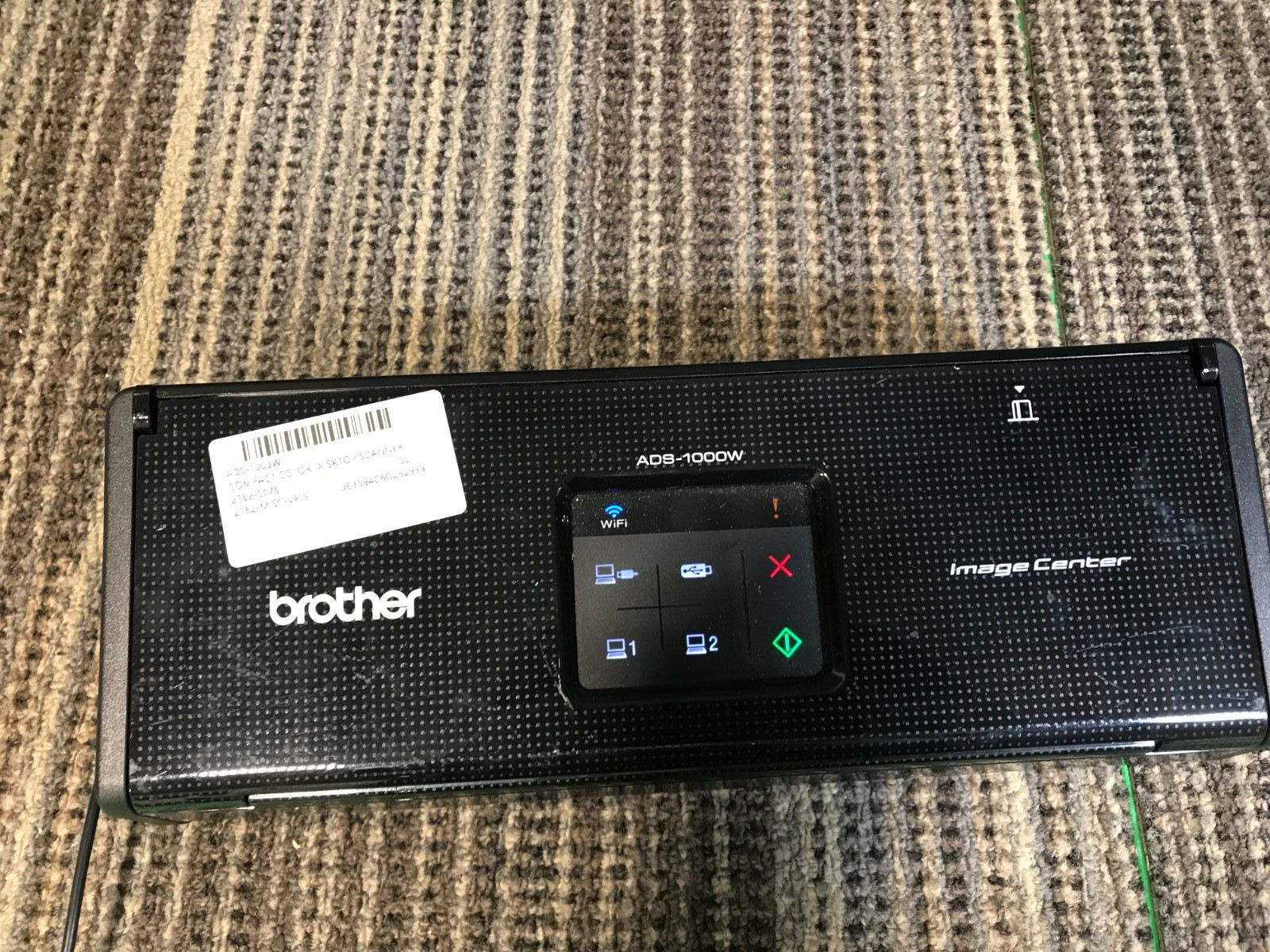 Brother Image Center ADS-1000W Black Compact Document Desktop Scanner* NO AC