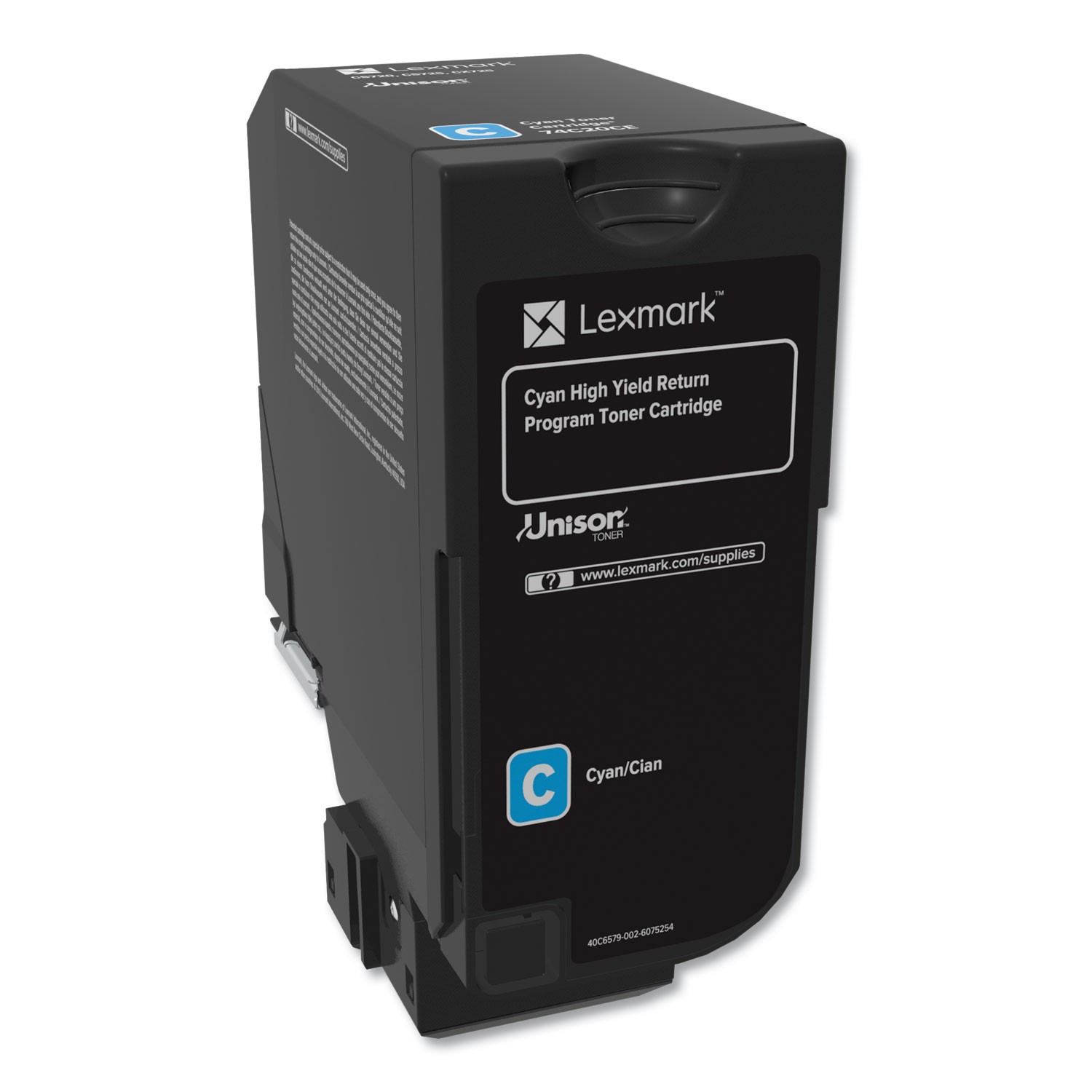 Lexmark 74C1HC0 (CS725) Return Program High-Yield Toner, Cyan