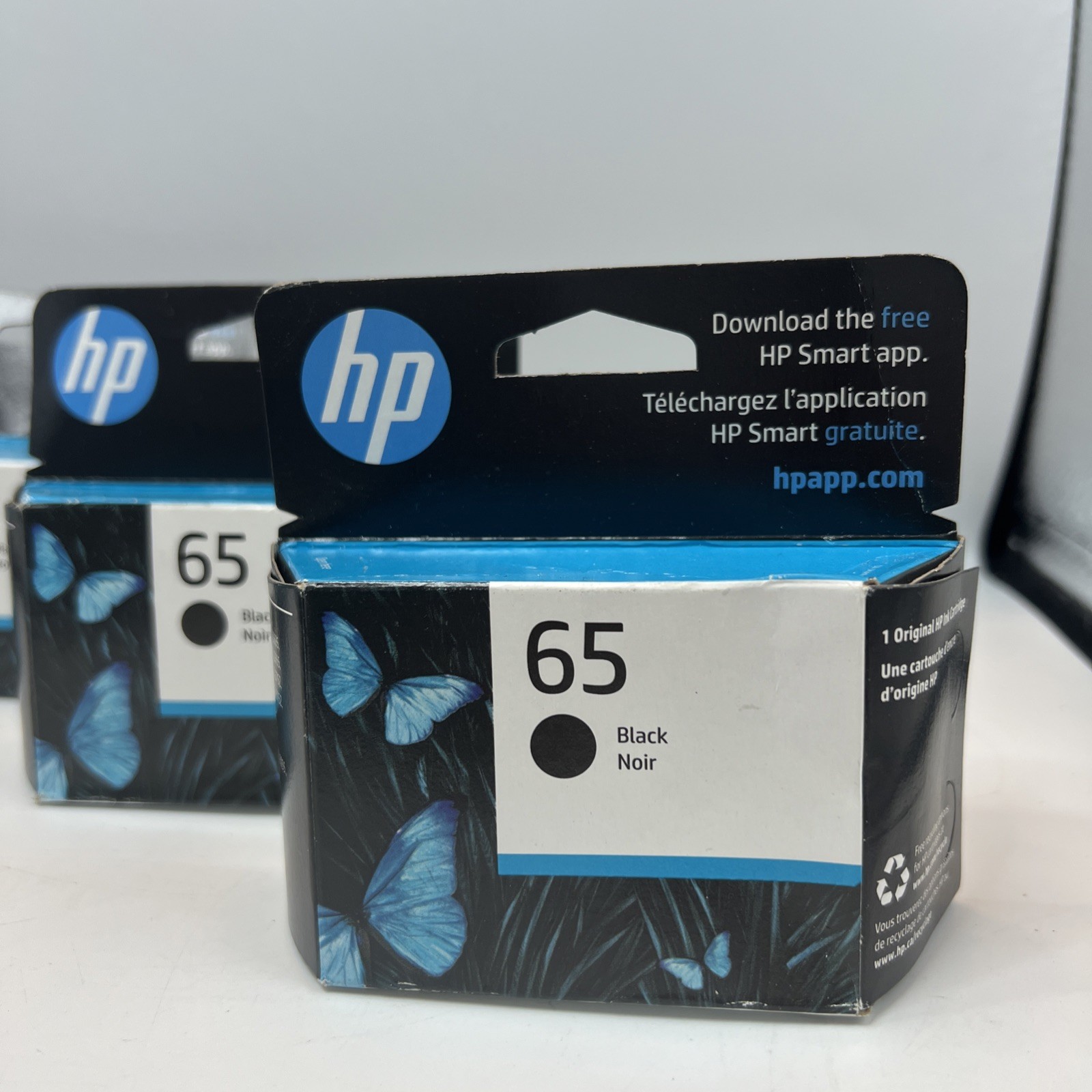 3 Pack – HP 65 Black Ink Cartridge N9K02AN – Exp Date May 2027 – New & Sealed