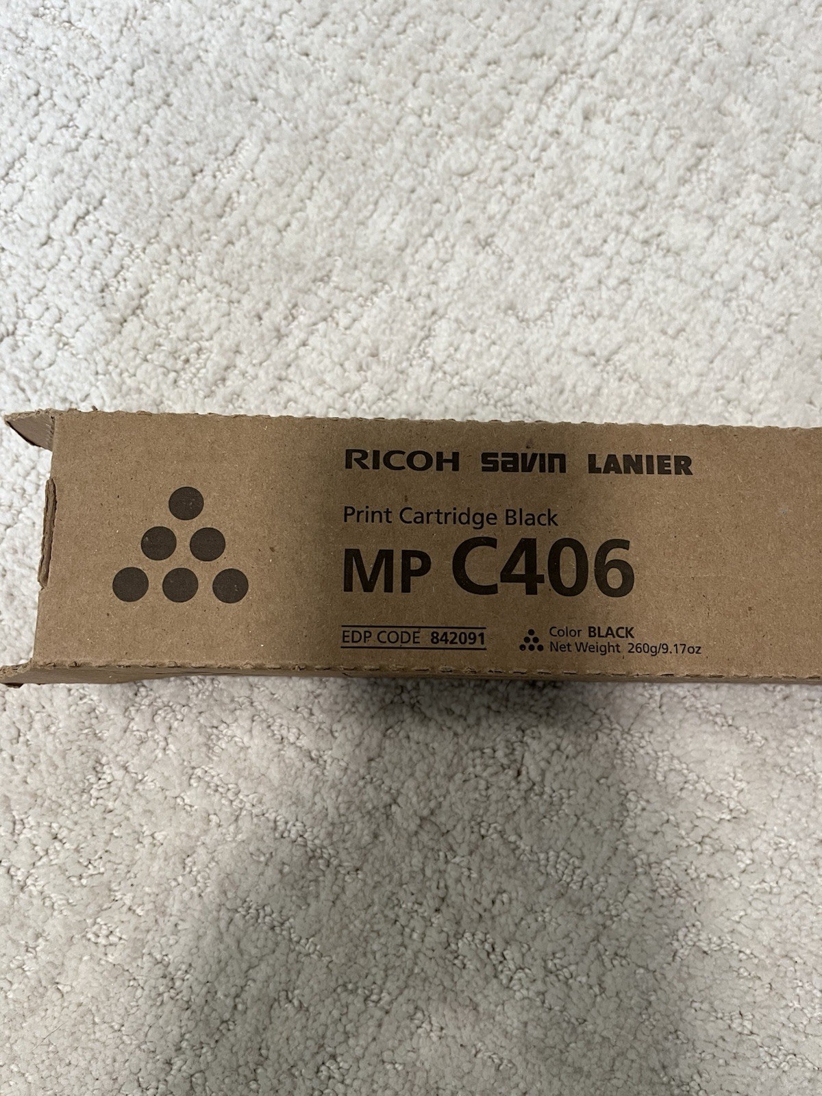 Genuine Ricoh Savin Lanier MP C406 Black Toner Cartridge 842091 New OEM