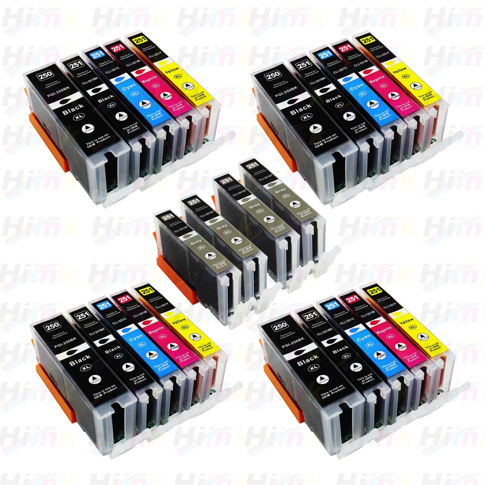24PK PGI-250XL CLI-251XL Ink For Canon Pixma iP8720 MG6320 MG7120 MG7520 Printer