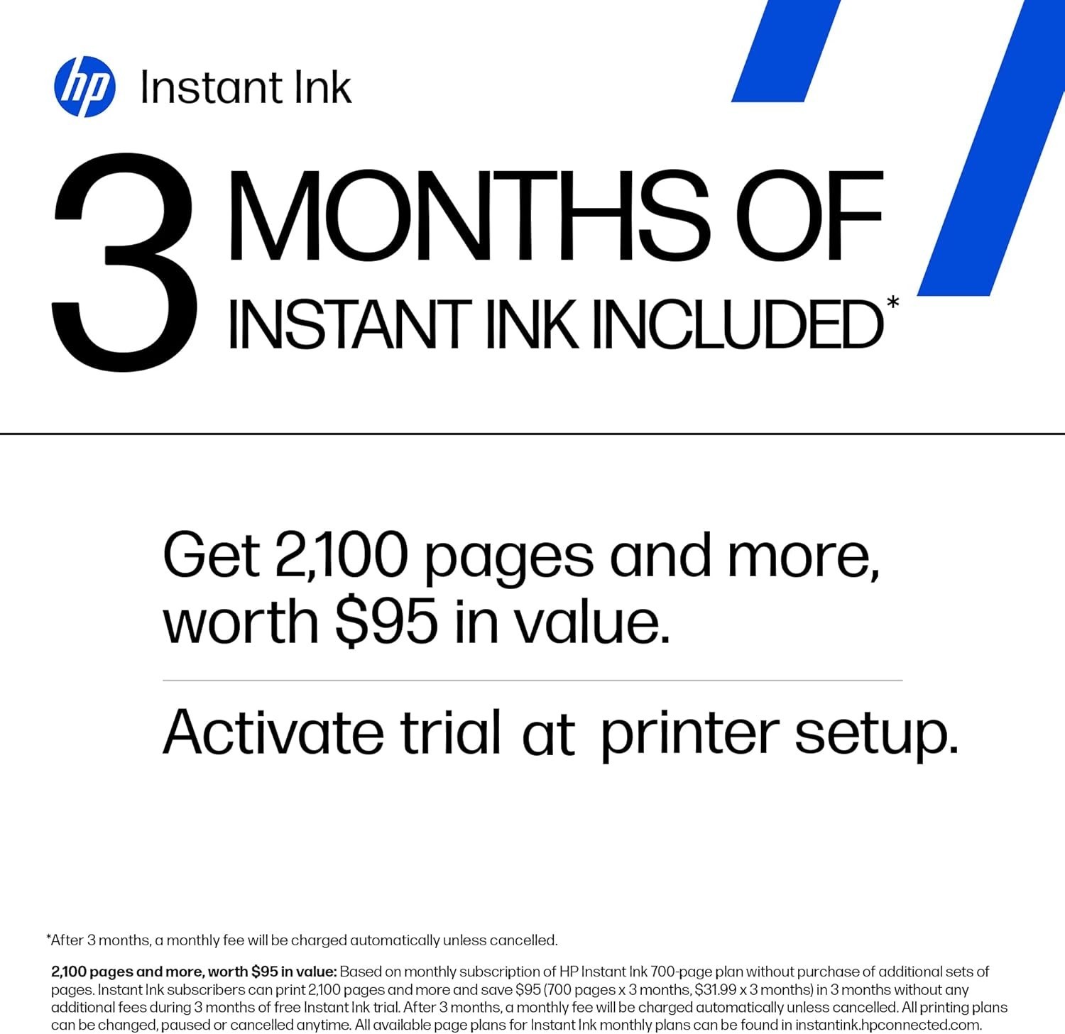 HP DeskJet 4255e All-in-One Printer with 3 of Instant Ink for free with