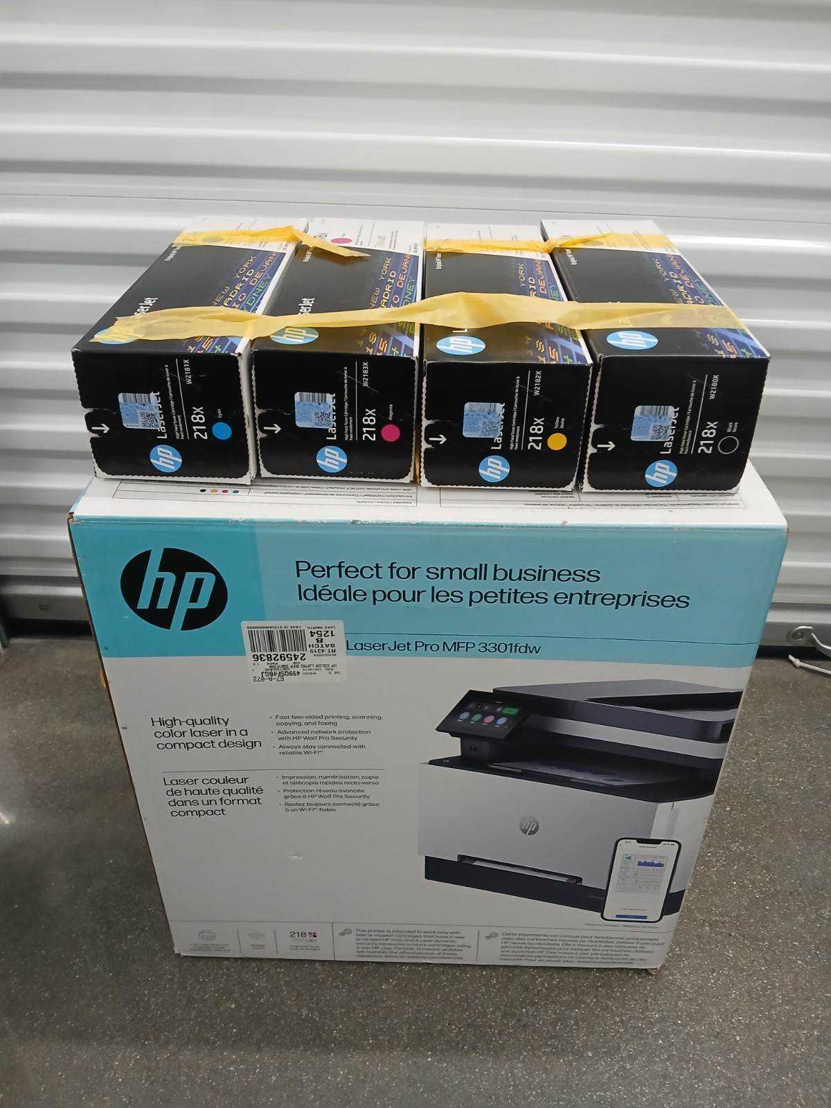 HP Color LaserJet Pro MFP 3301fdw +2Sets Of 218x! Printer,Copy,Scan, New