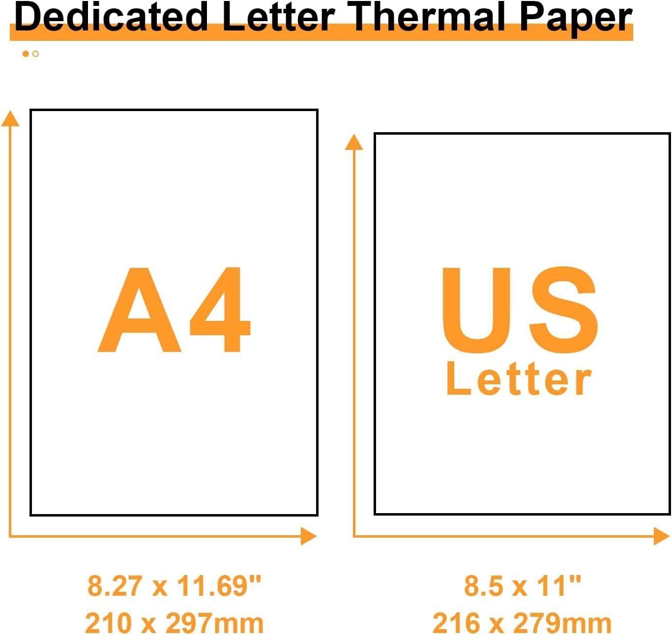 100-1000x Folded Thermal Continuous Paper US Letter Size For M08F M832 Printer