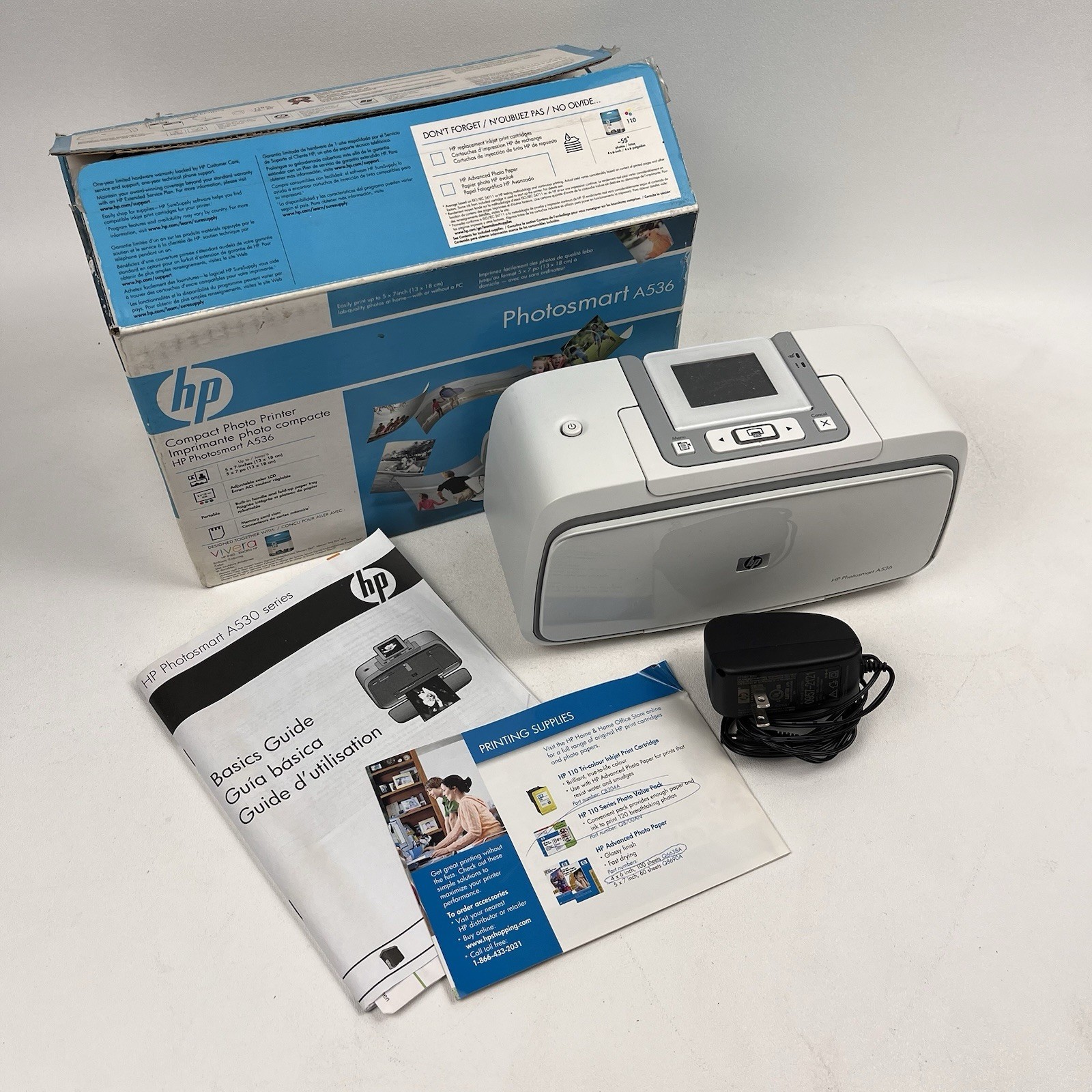 HP Photosmart A536 Compact Inkjet Photo Compact Color Printer