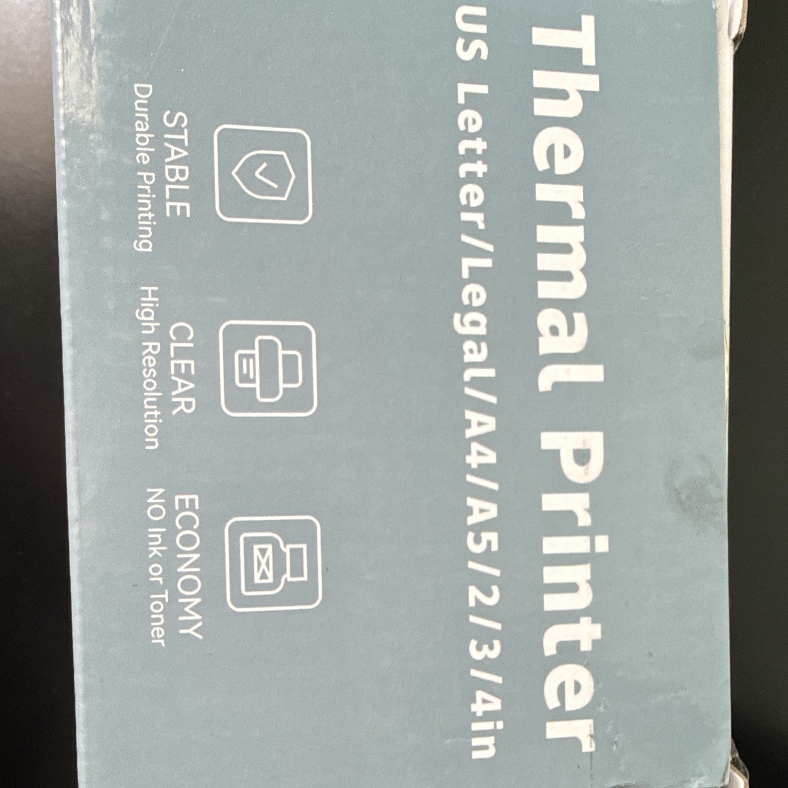 Portable Wireless Thermal Printer Monochrome US Letter Legal A4 A5 203 DPI