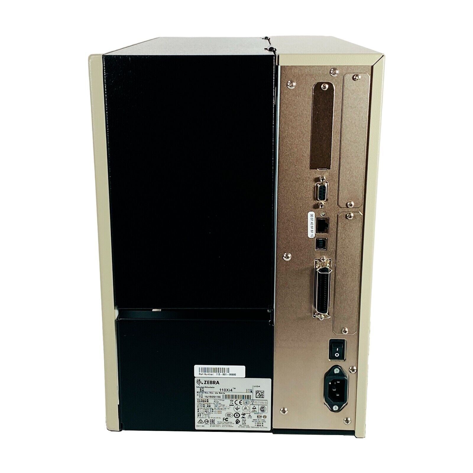 Zebra 110Xi4 Thermal Transfer Label Printer USB Ethernet Serial Parallel 300 dpi