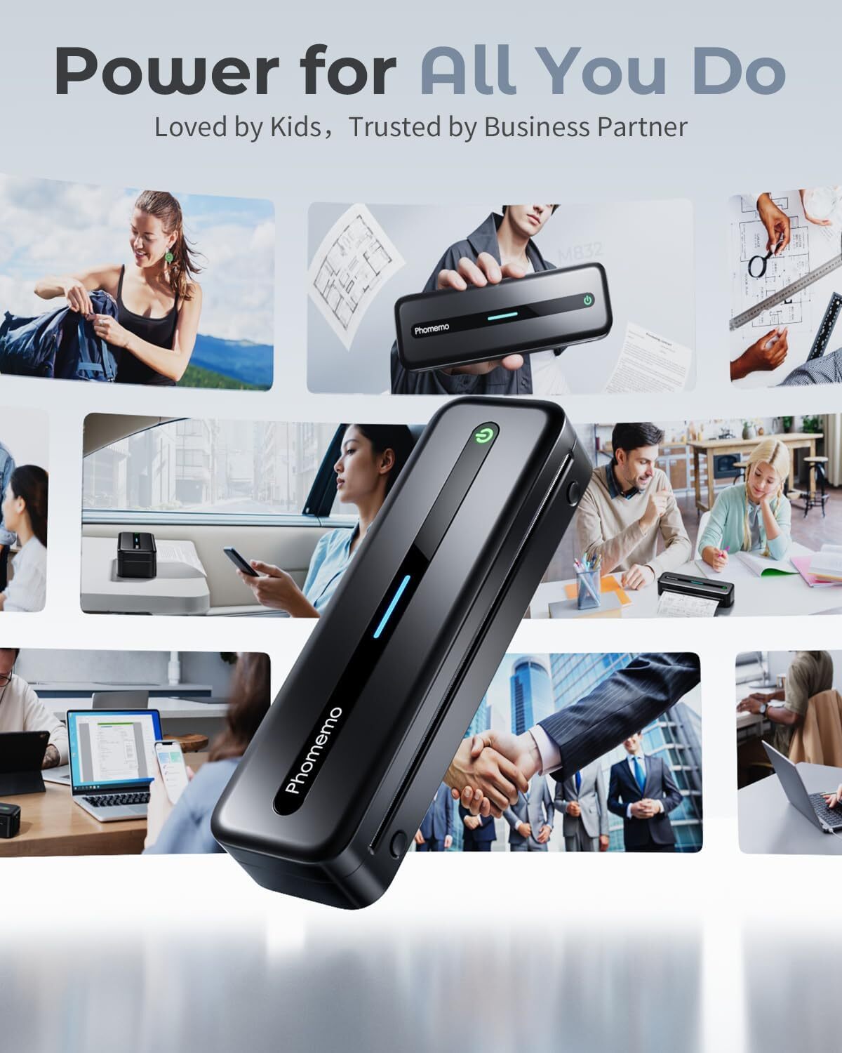 Phomemo M08F A4 Bluetooth Portable Thermal Printer -Android iOS Phone Laptop Lot
