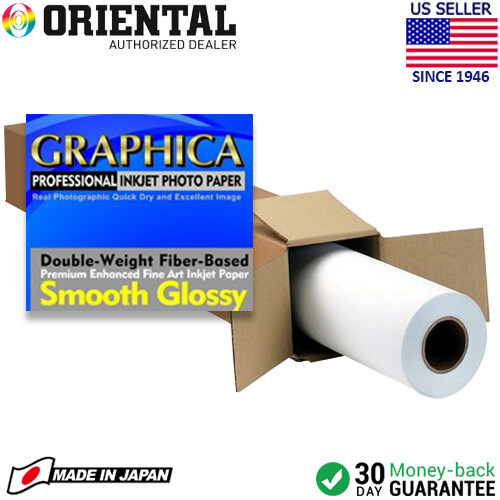 Oriental GRAPHICA FB Smooth Glossy Fine Art Pro Inkjet Roll Paper 24″ x 66ft.
