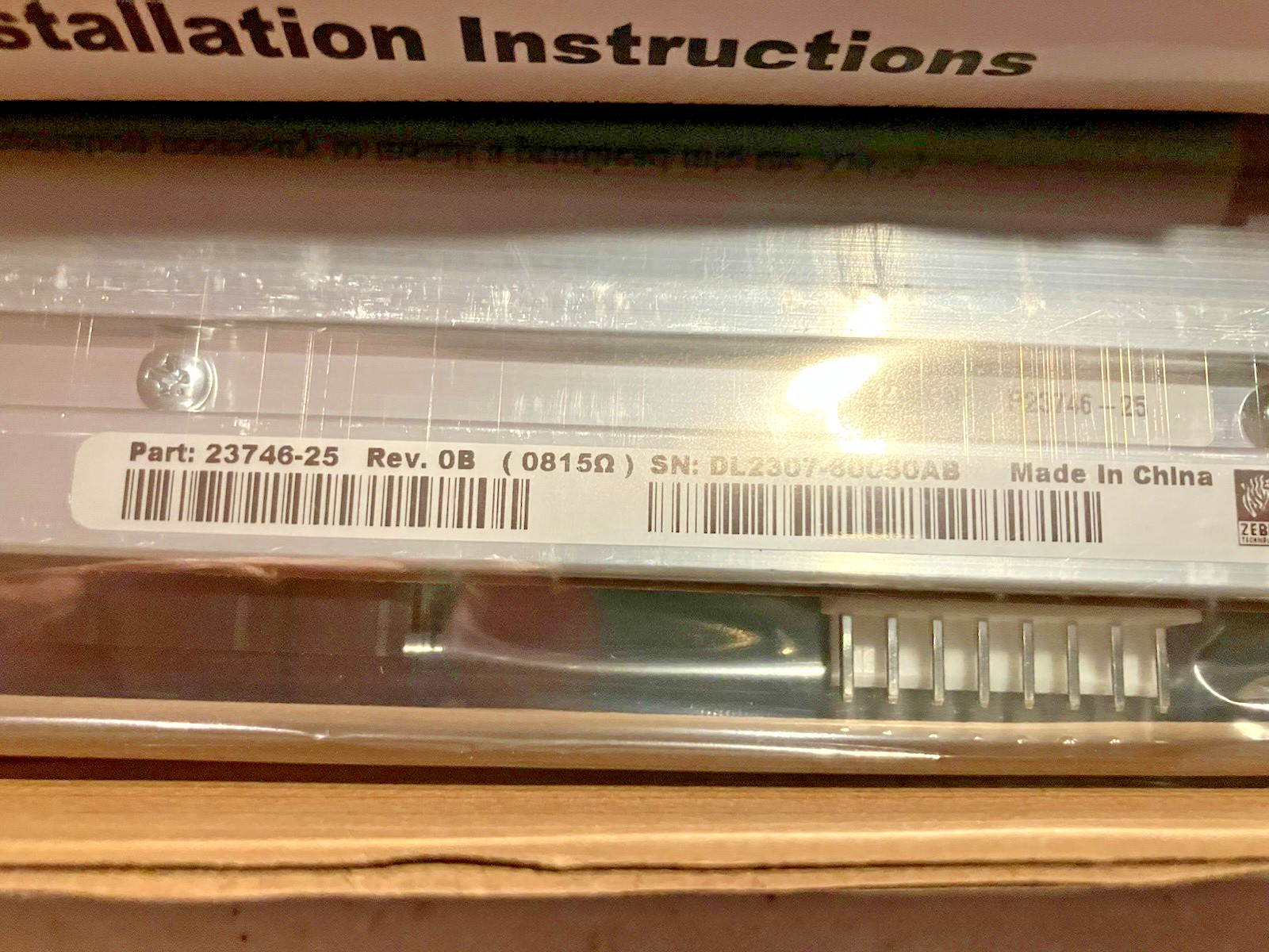 Zebra P1004238 New Printhead for Zebra 220Xi4 Thermal Printer 203dpi Genuine OEM