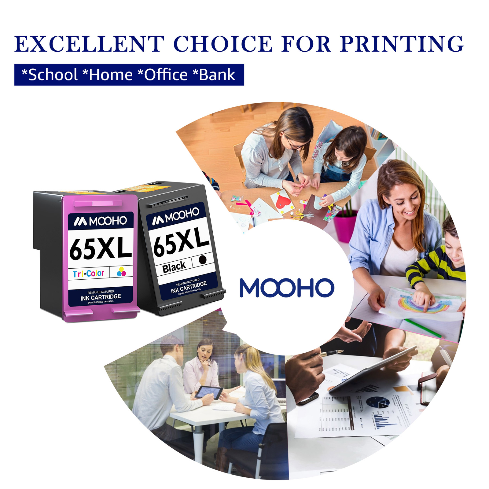 Compatible with HP 65XL DeskJet 3735 3750 3752 3755 Black Color Ink Cartridge