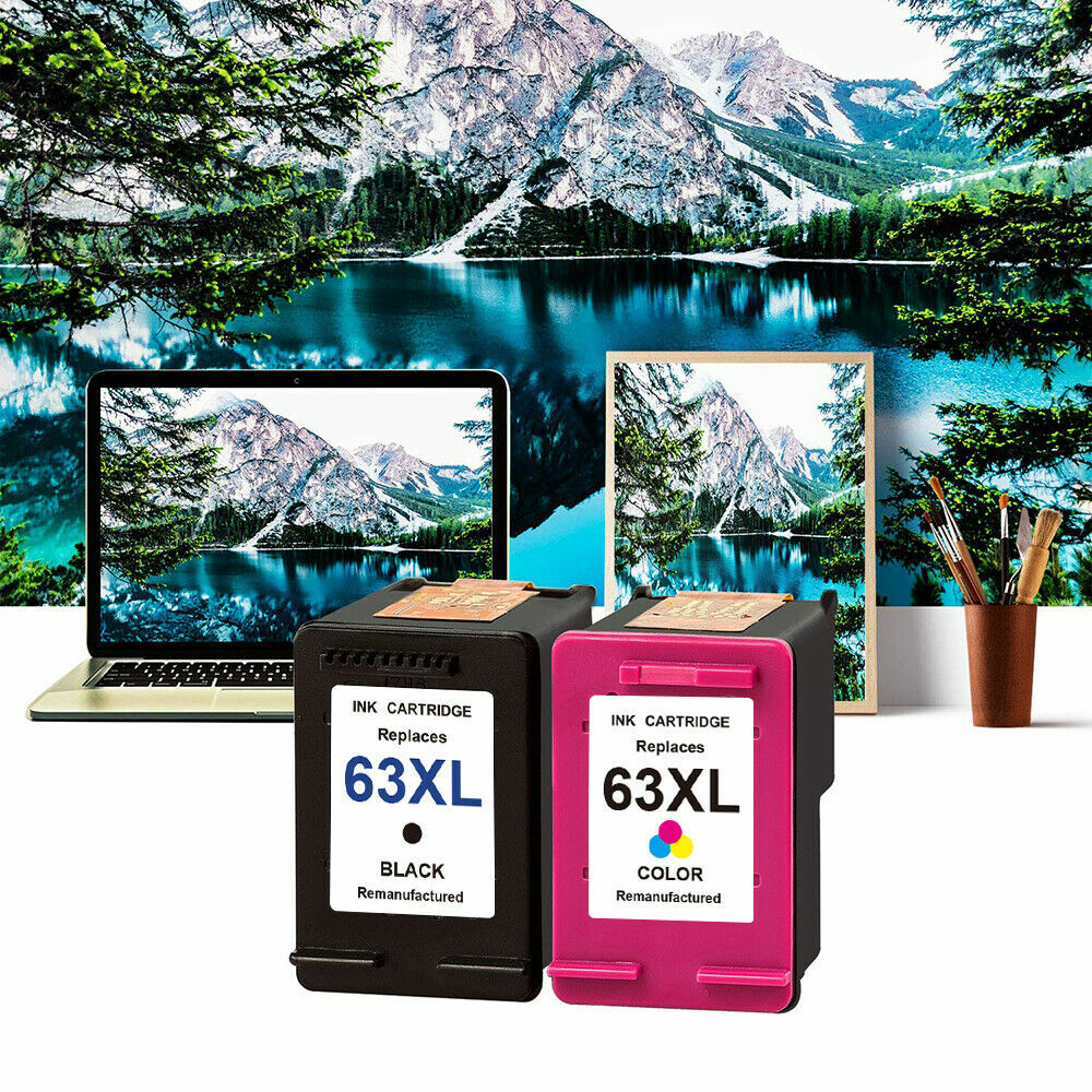 63 XL Ink Cartridges For HP ENVY 4516 4517 4520 OfficeJet 3830 3831 3832 4658
