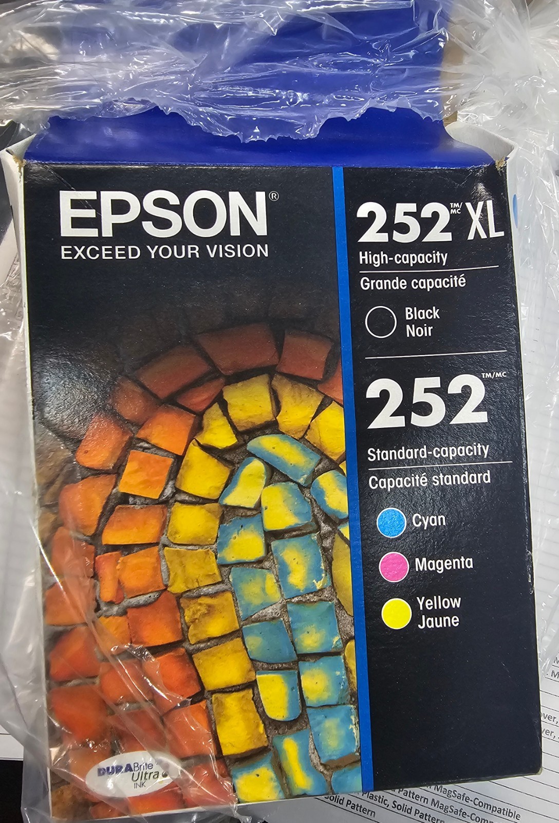 Epson 252XL/252 (T252XL-BCS) Black/Tri-Color Ink Cartridge – 4 Pack