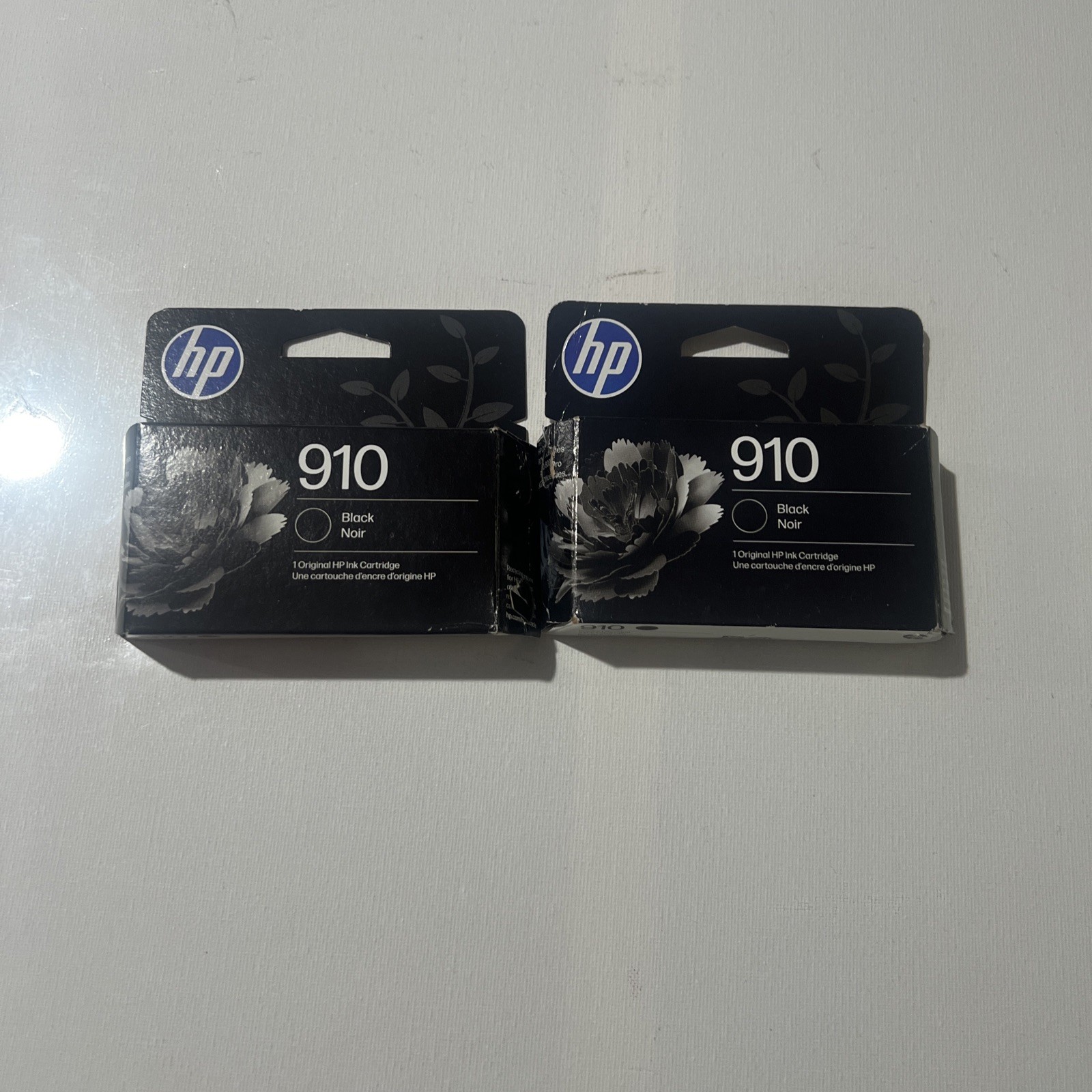 HP 910 Black Ink Cartridge Genuine OEM New Sealed 3YL61AN Exp 04/2027 LOT OF 2
