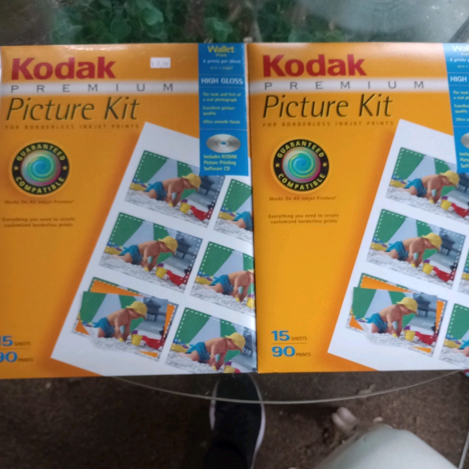 Kodak Wallet Size 2.25 X 3.5” Inkjet Photo High GlossPaper 174 Prints 1 open
